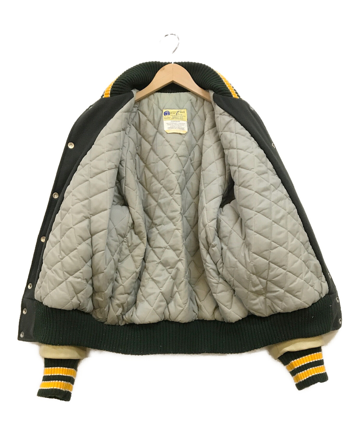 中古・古着通販】HEWITT (ヒューイット) レザースリーブスタジャン 