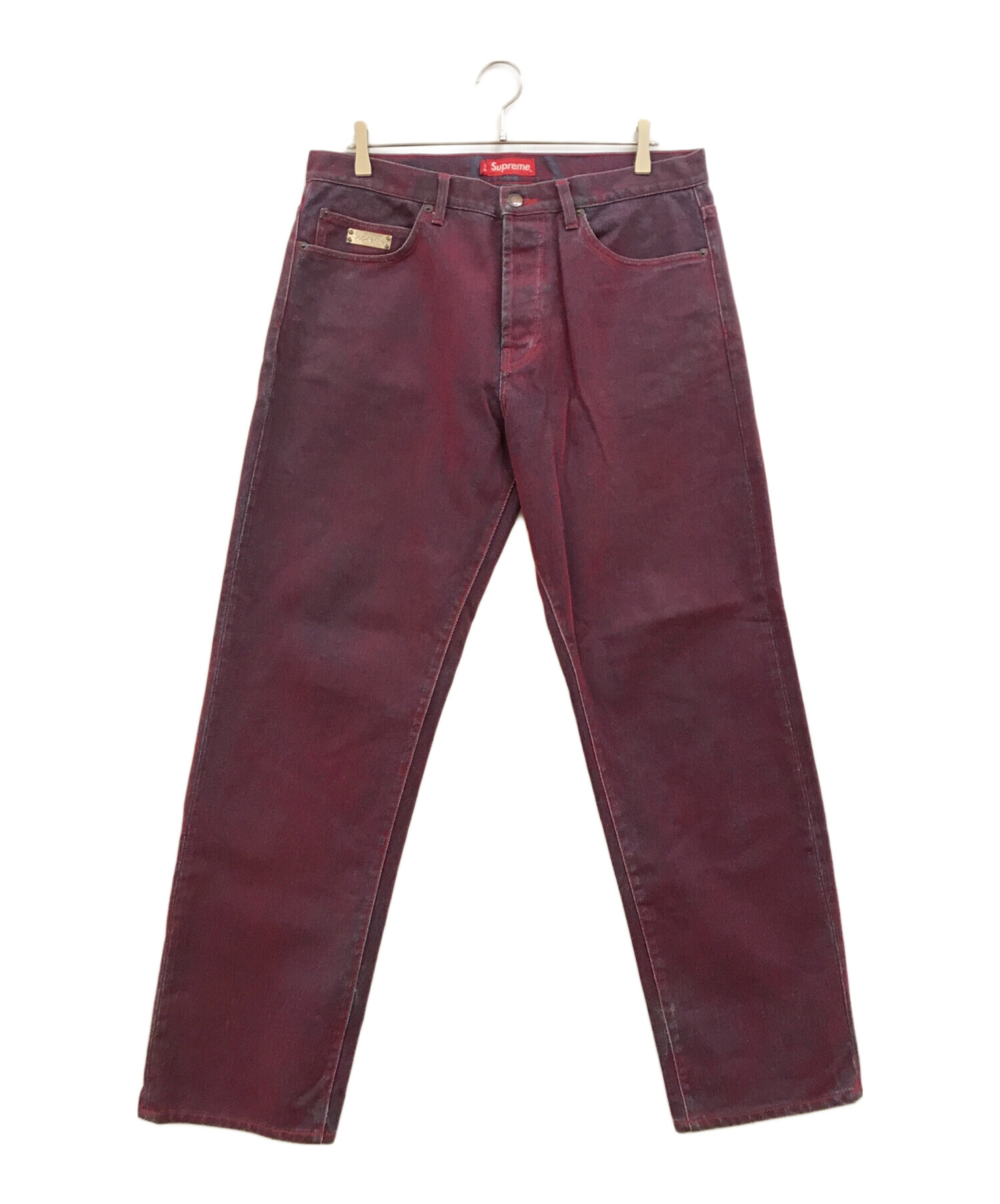 未使用 Supreme Flocked Denim Jean Brown 34｜ファッション