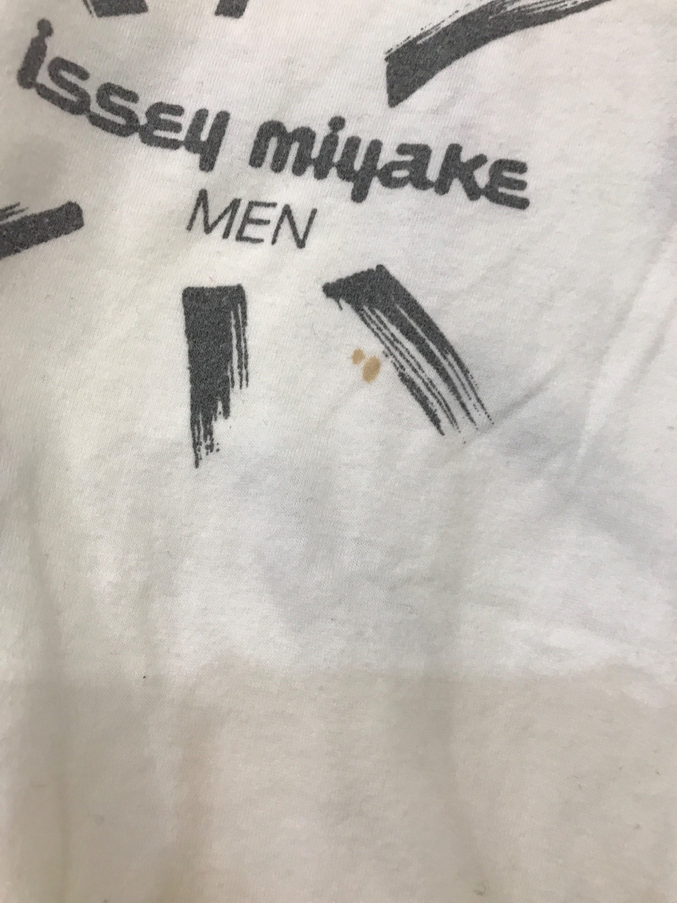 ISSEY MIYAKE MEN (イッセイミヤケメン) 80S 筆タグ Tシャツ ホワイト サイズ:FREE