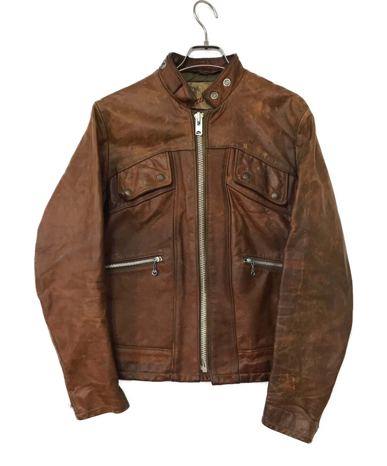 中古・古着通販】Schott (ショット) 70s レザージャケット ブラウン 