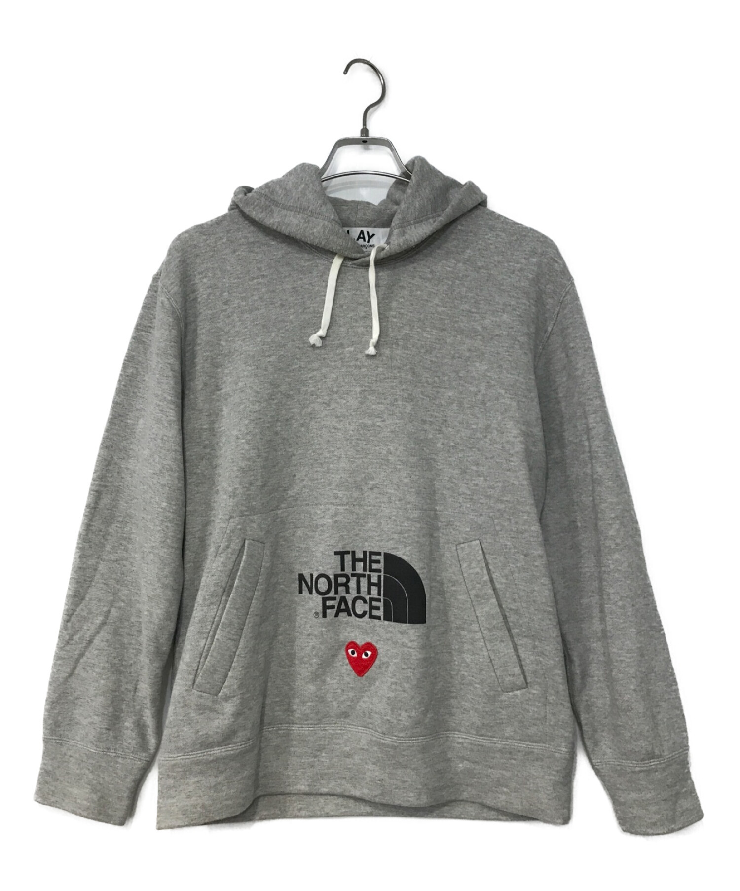 PLAY COMME des GARCONS×THE NORTH FACE (プレイコムデギャルソン×ザノースフェイス) Pullover  Hoodie グレー サイズ:M