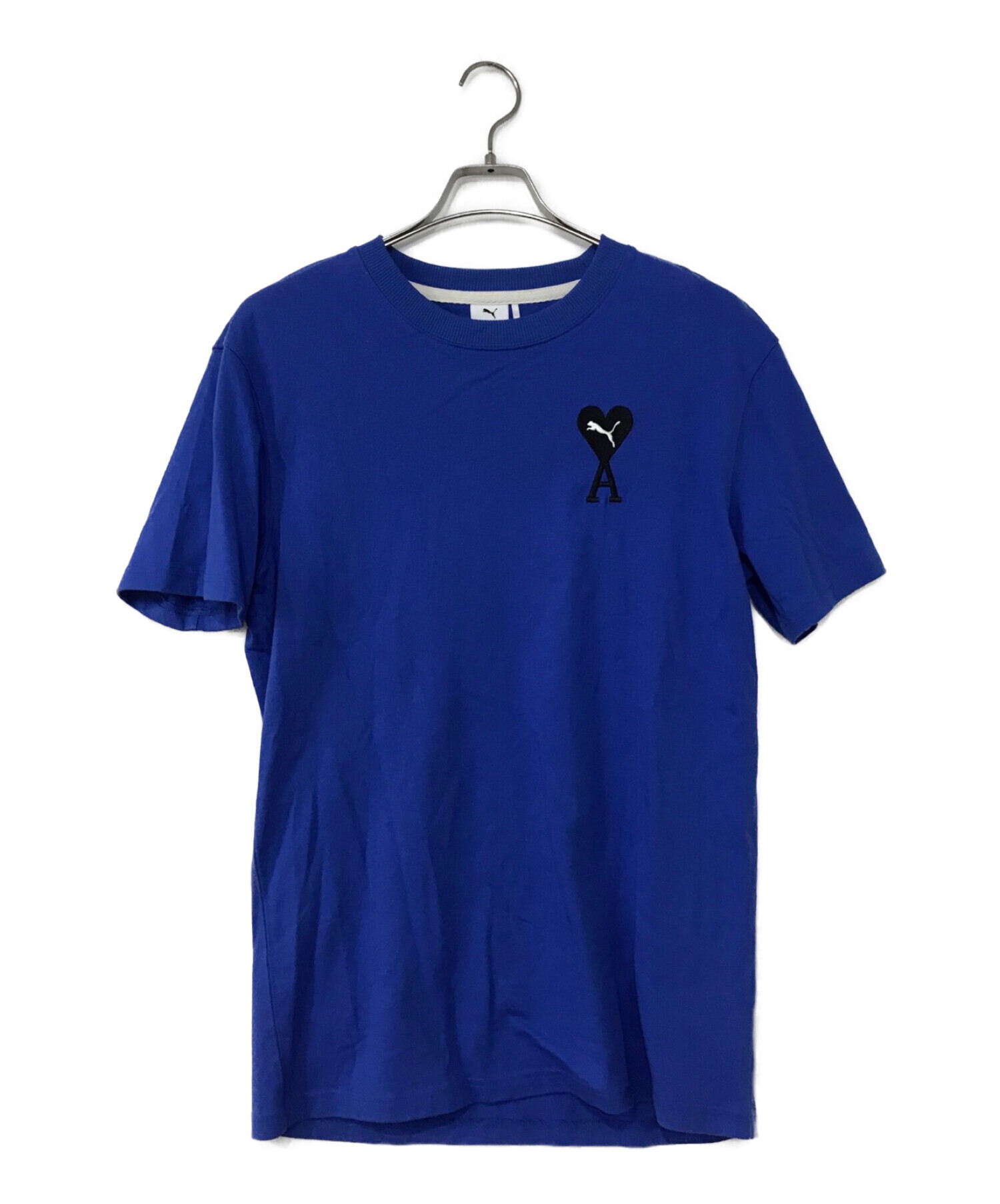 ユニセックス。AMIのTシャツ。ブルーSサイズ。 www.krzysztofbialy.com