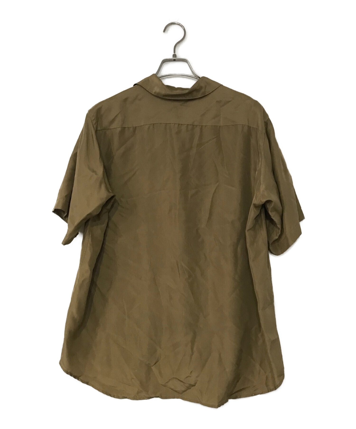 COMOLI (コモリ) 半袖シルクスキッパーシャツ ベージュ サイズ:S