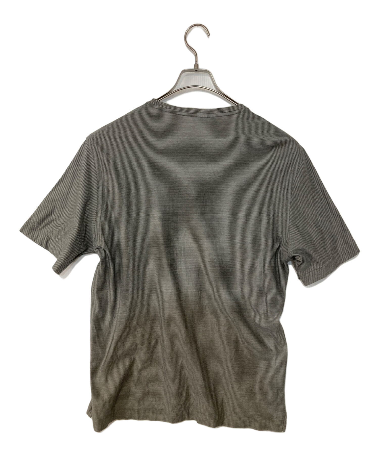 中古・古着通販】Brioni (ブリオーニ) ボーダーTシャツ グレー サイズ 