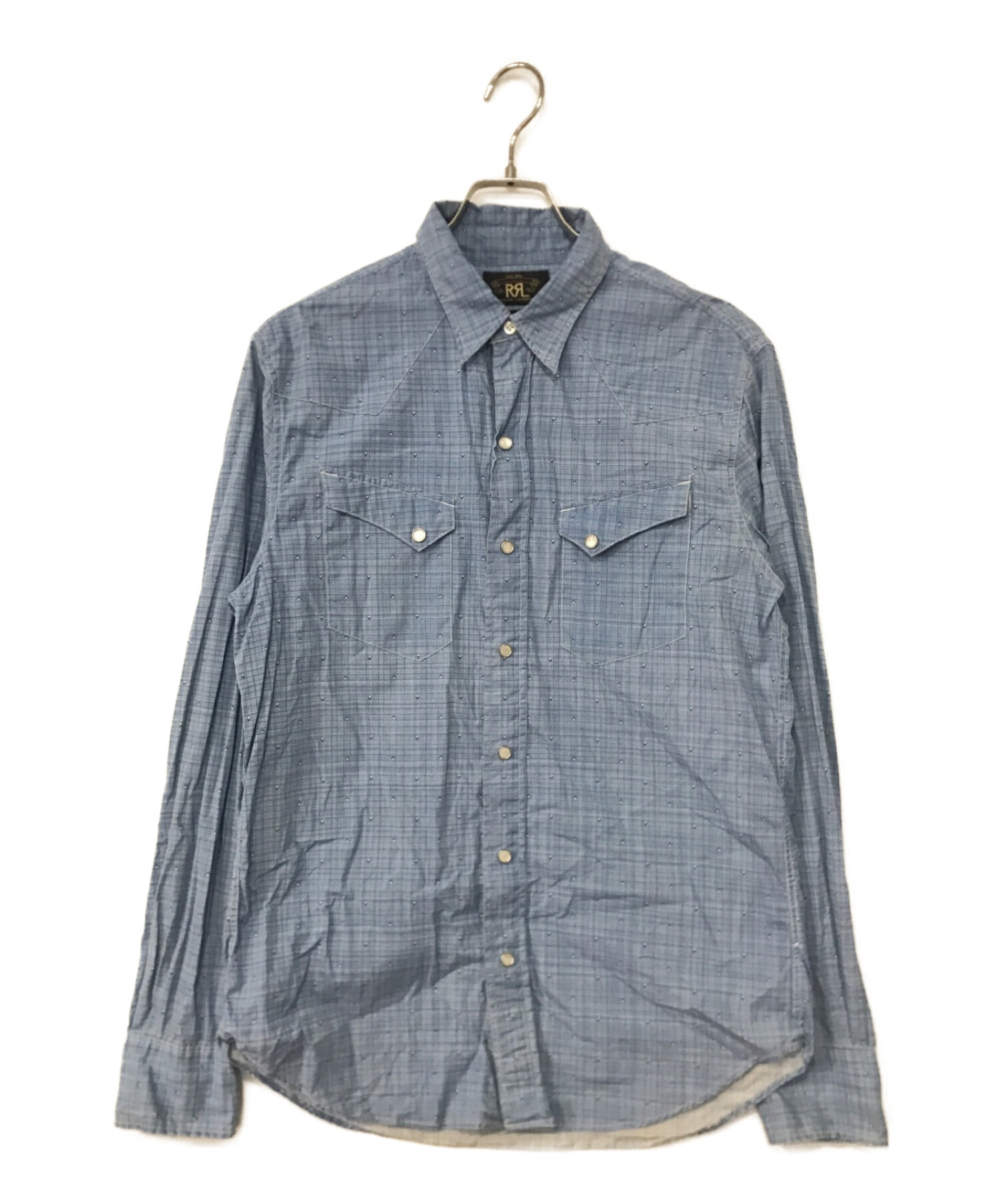 中古・古着通販】RRL (ダブルアールエル) シャツ ブルー サイズ:M 