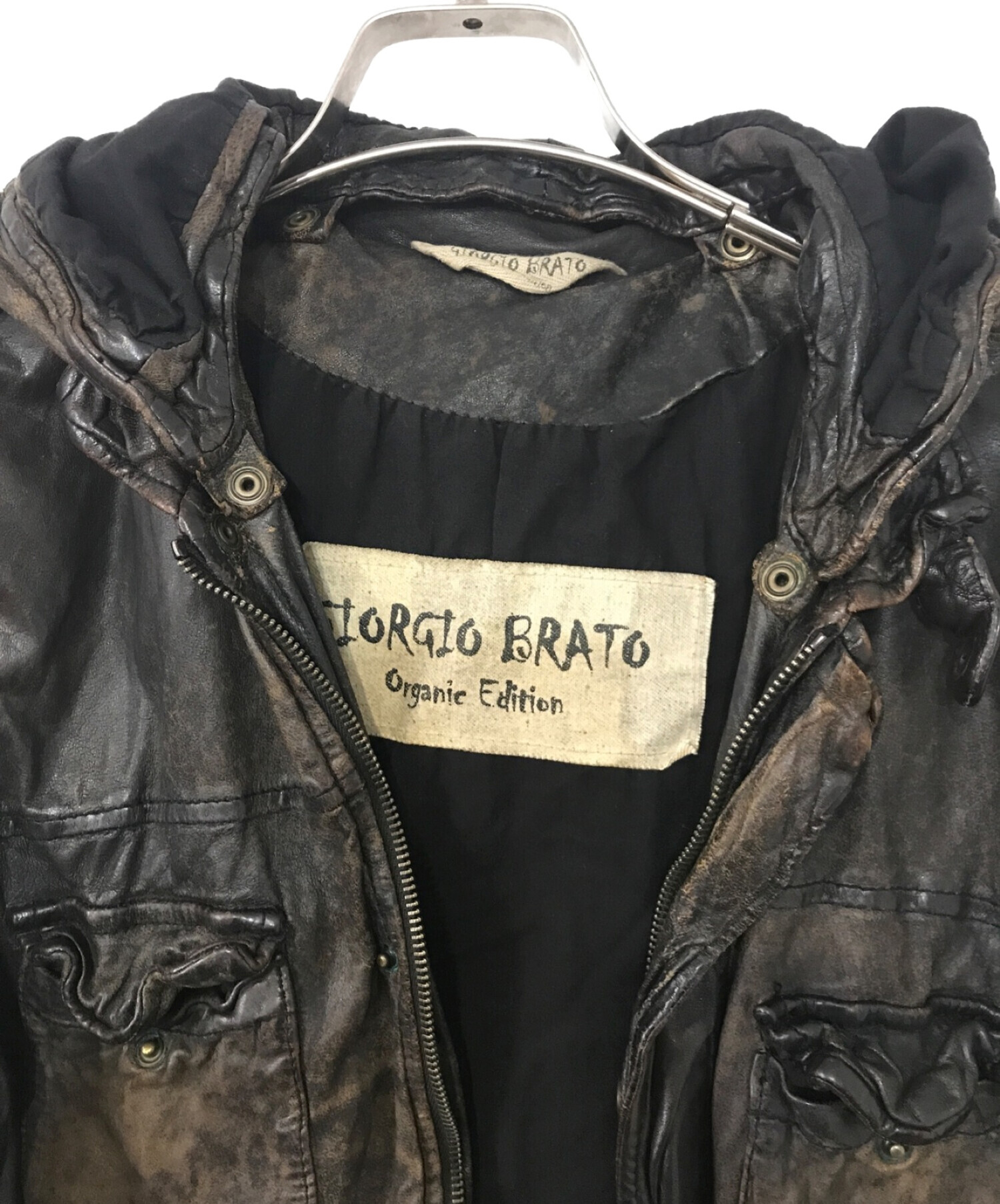 GIORGIO BRATO (ジョルジョブラッド) レザージャケット ブラウン サイズ:44