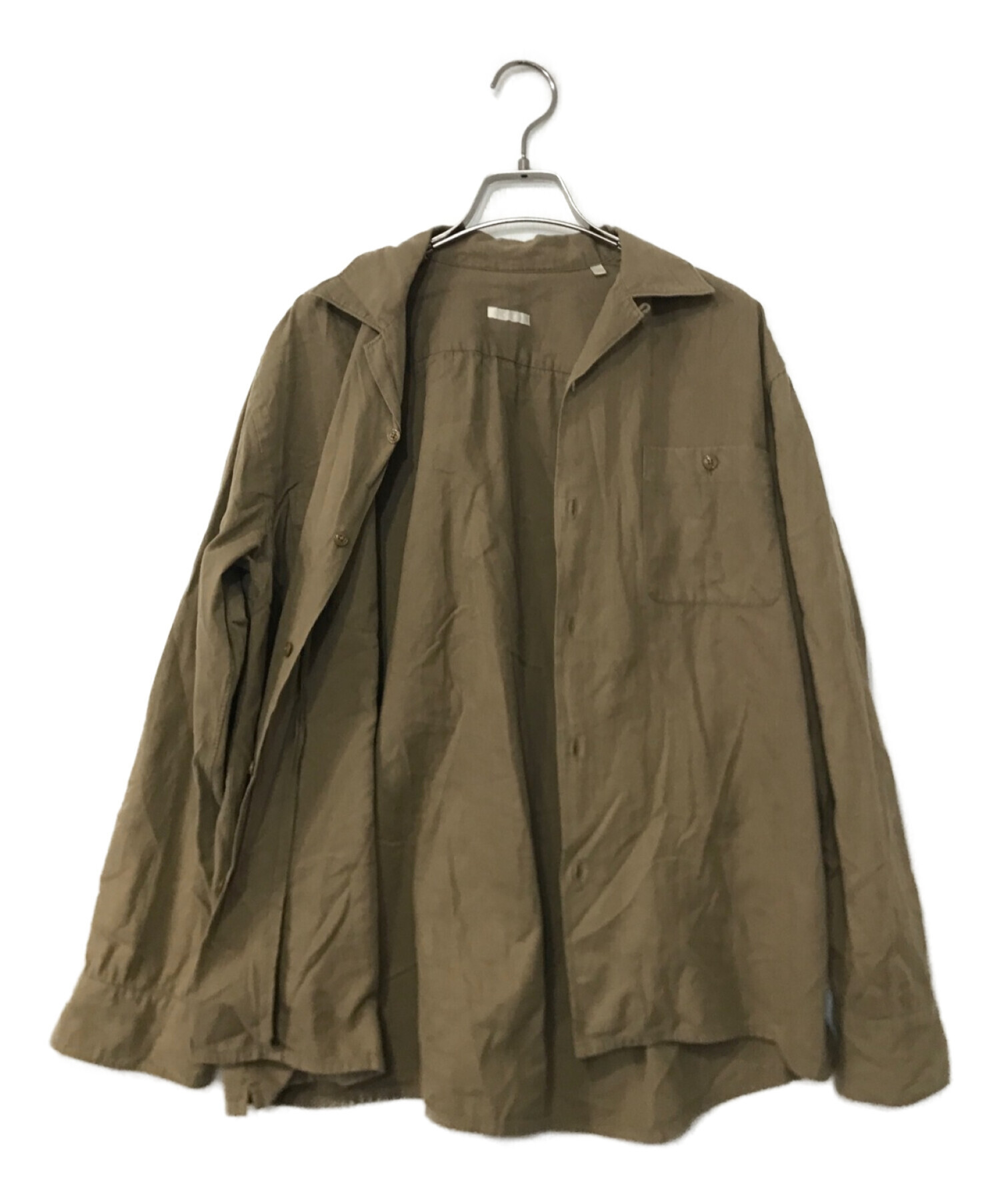 COMOLI コットンネルオープンカラーシャツ｜ファッション