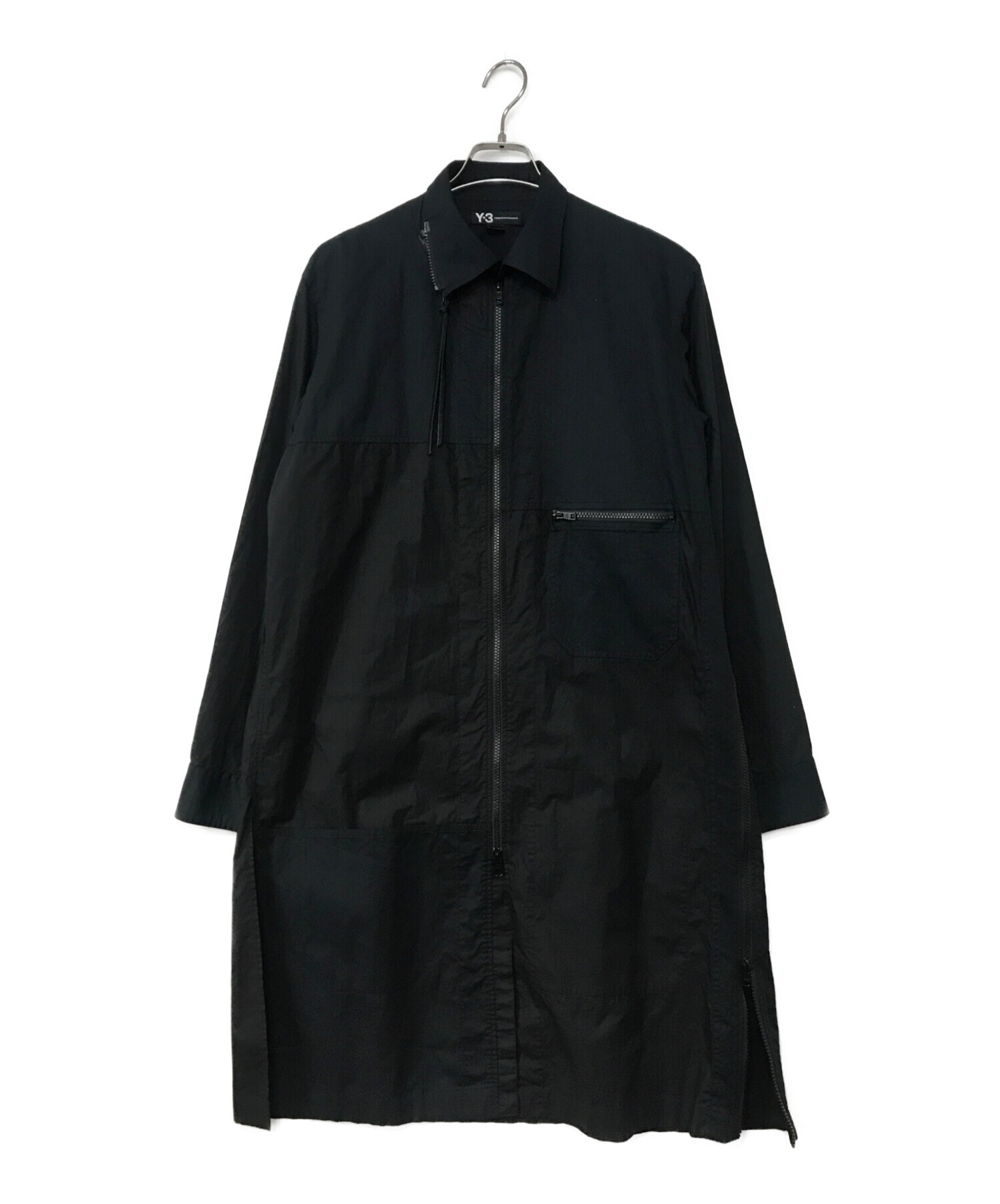 Y-3 (ワイスリー) ロングシャツ ブラック サイズ:L