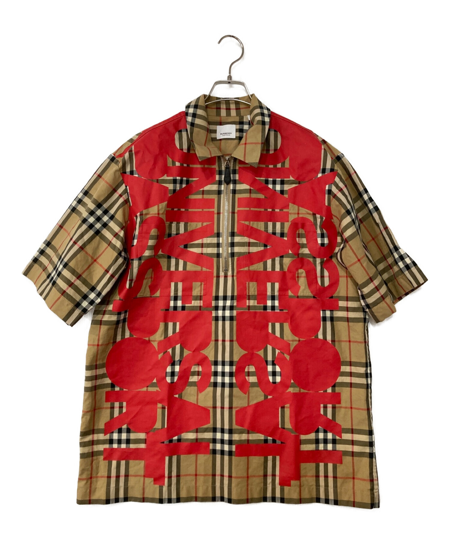 中古・古着通販】BURBERRY (バーバリー) 半袖シャツ ブラウン サイズ:M  