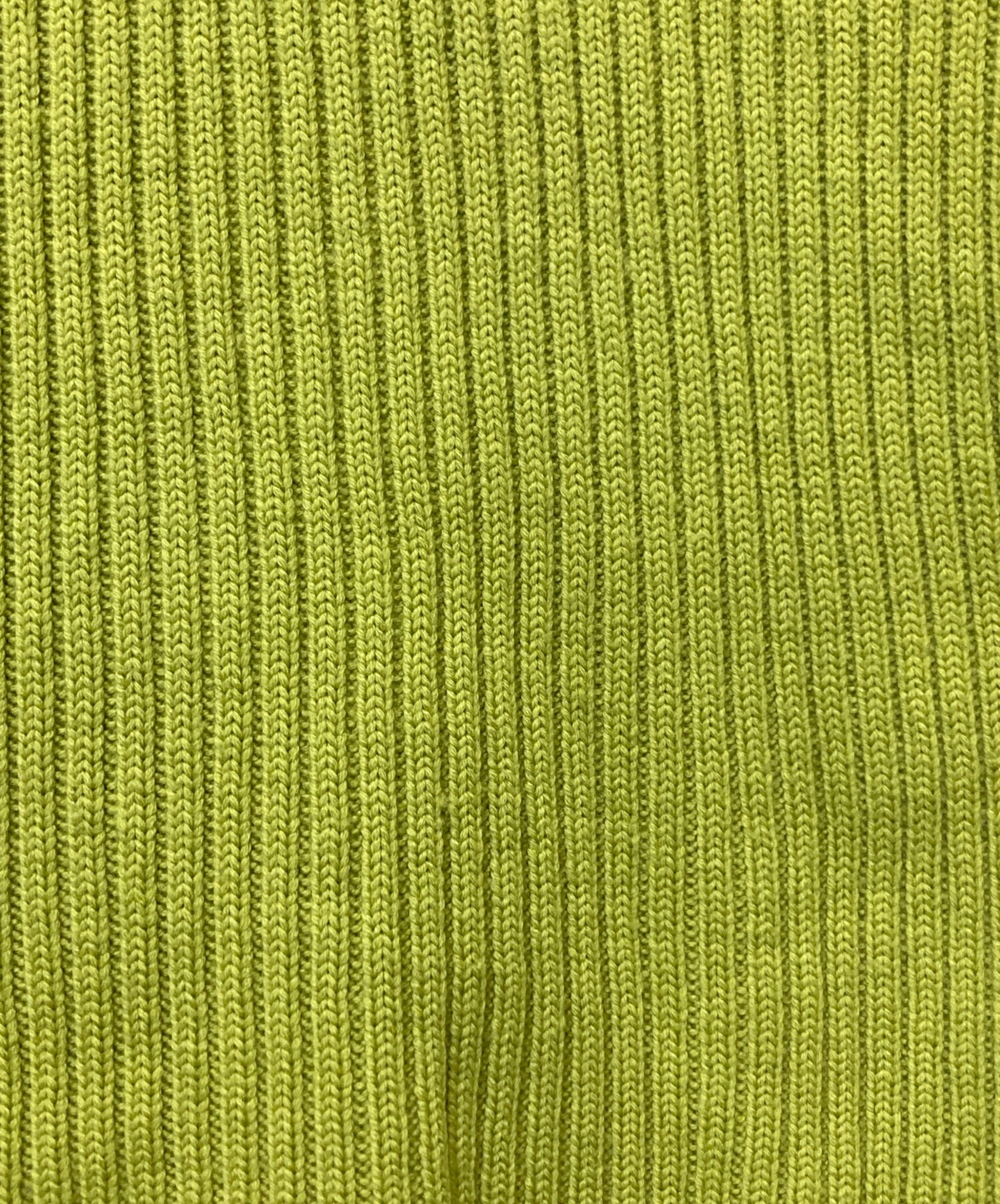エルメス HERMES 長袖 ニット セーター S 黄緑 グリーン系 クルー 