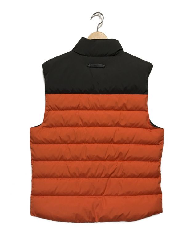 中古・古着通販】COACH (コーチ) ダウンベスト オレンジ×グレー 