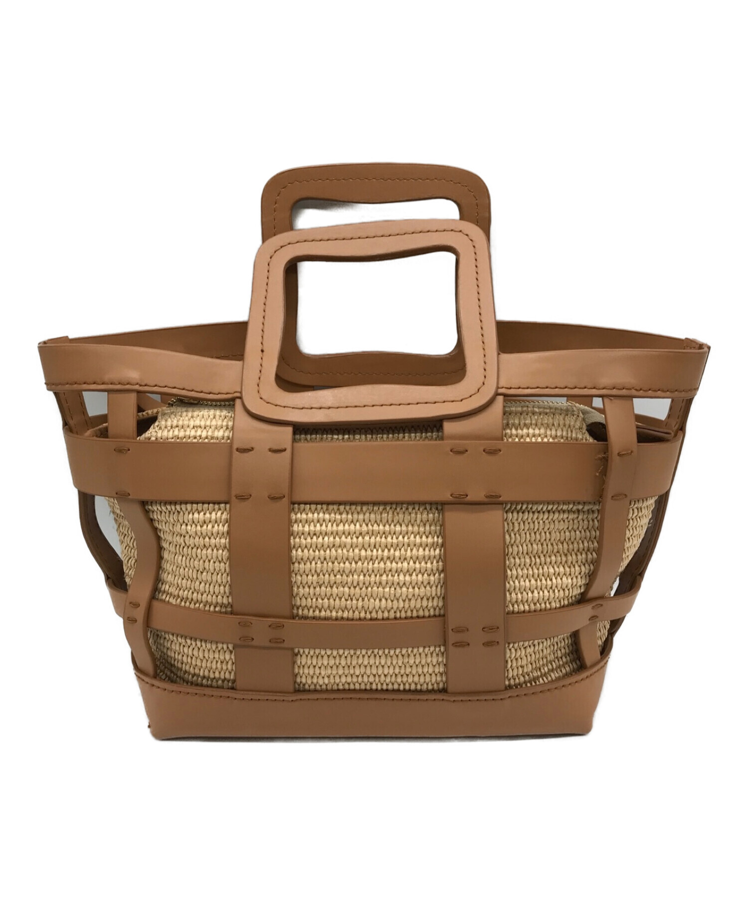 ANITA BILARDI カゴバッグ ブラック/ブラウン