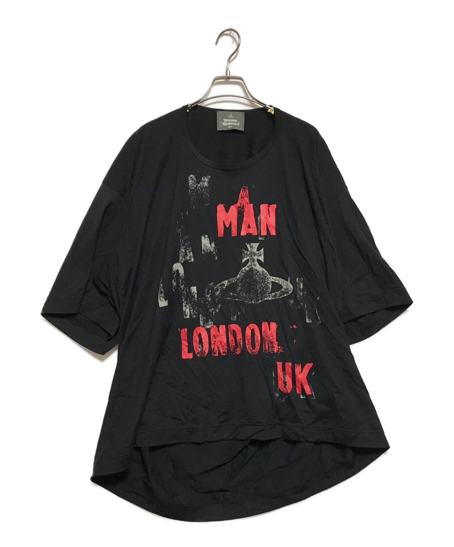 Vivienne Westwood man (ヴィヴィアン ウェストウッド マン) ビッグプリントTシャツ ブラック サイズ:FREE