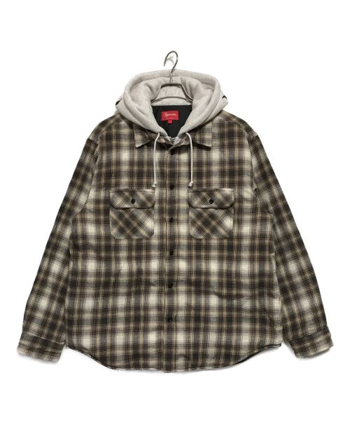 中古・古着通販】SUPREME (シュプリーム) Hooded Flannel Zip Up Shirt ...