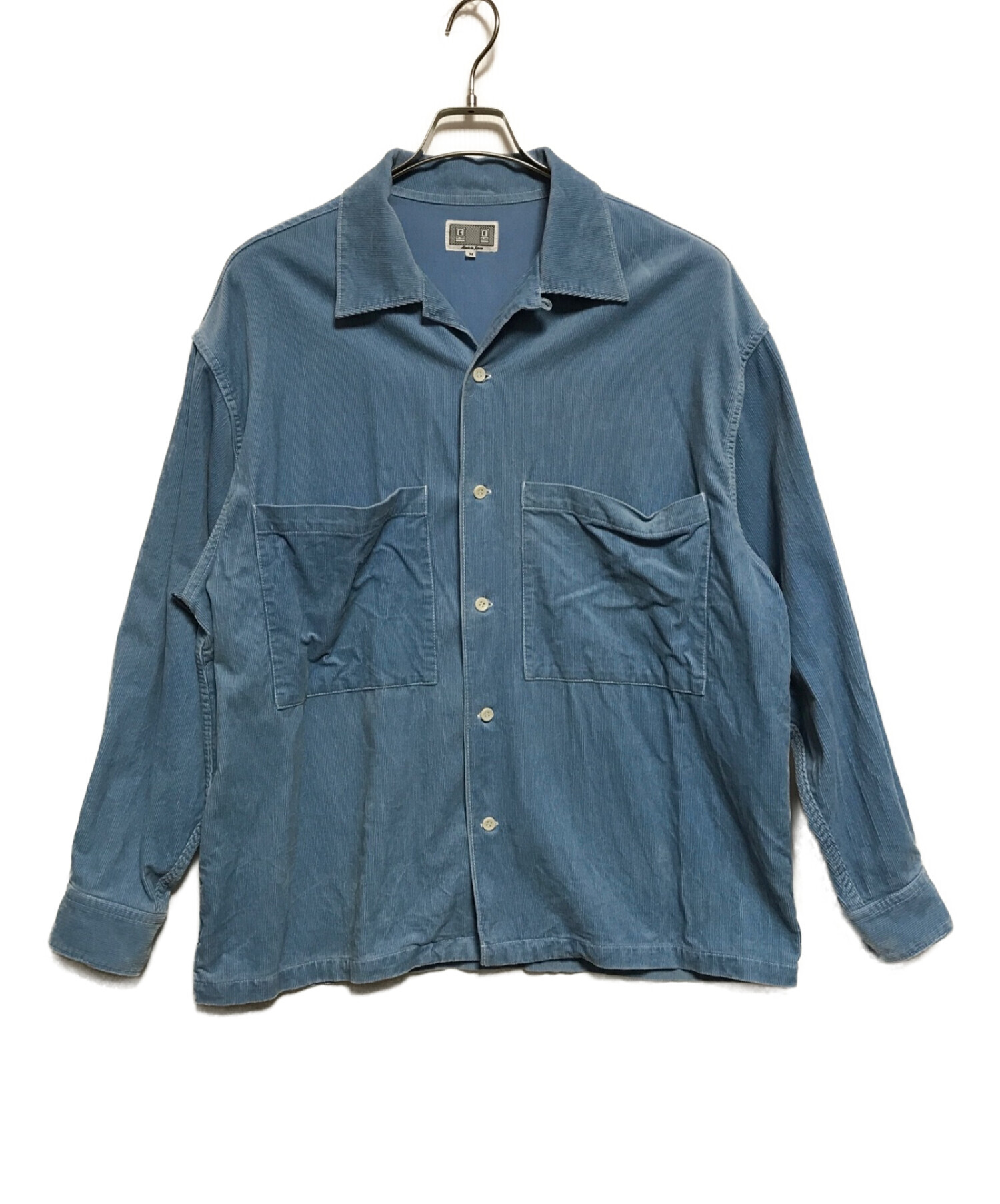 C.E (シーイー) コーデュロイオープンカラーシャツ ブルー サイズ:M