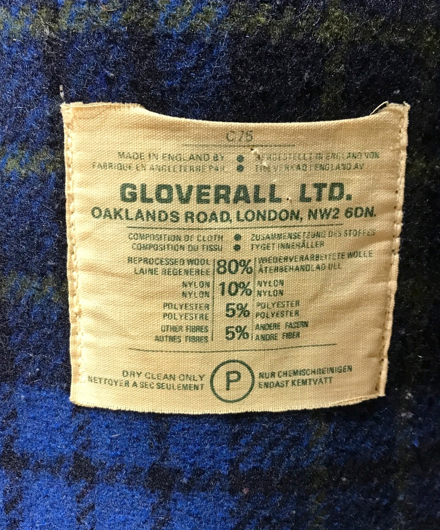 ウール使用・英国製】GLOVERALL 70sヴィンテージ ダッフルコート 紺