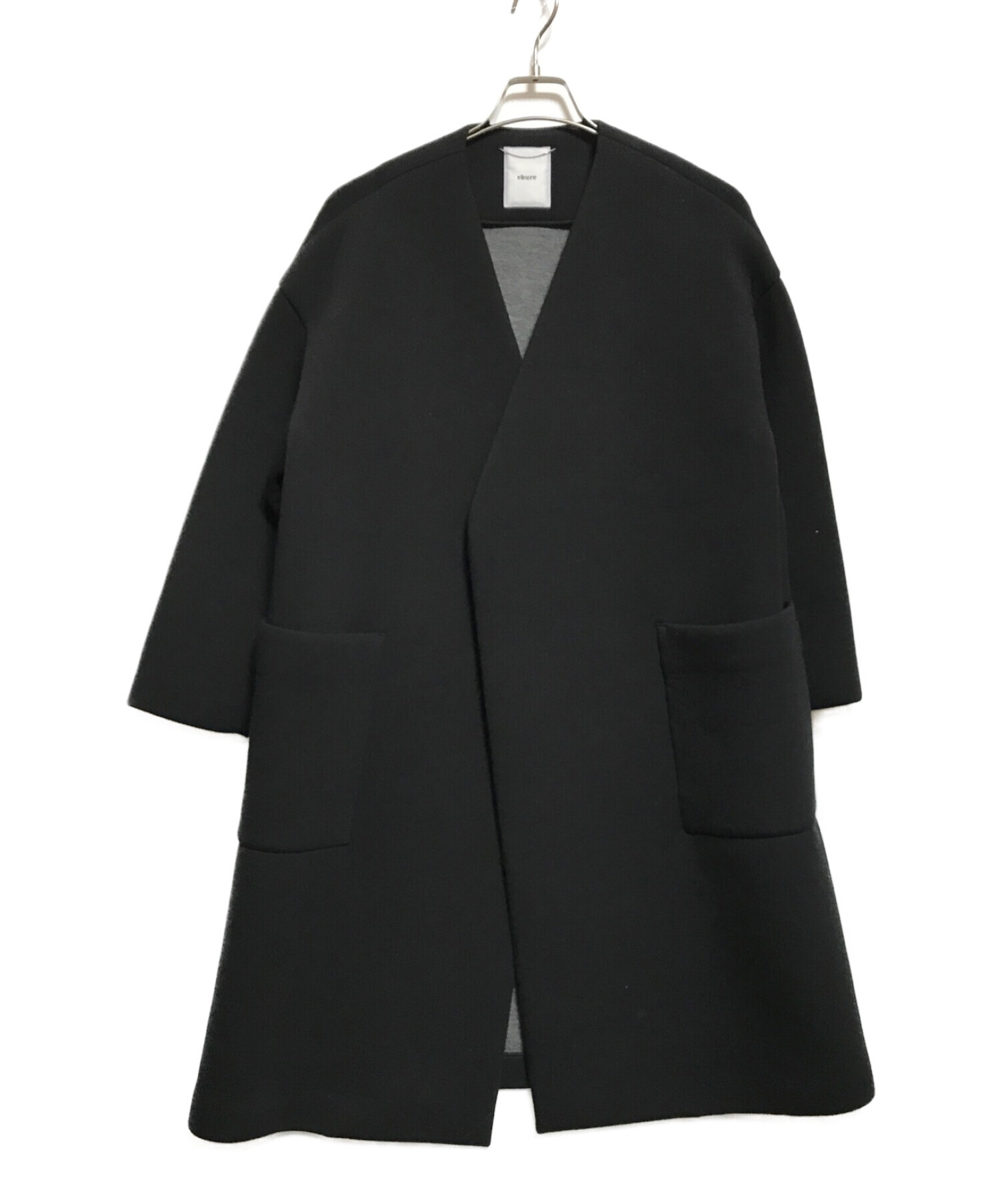 エブール ボンディングコート ロングコート 黒 38ノーカラー 8072000069662_2.jpg?v=