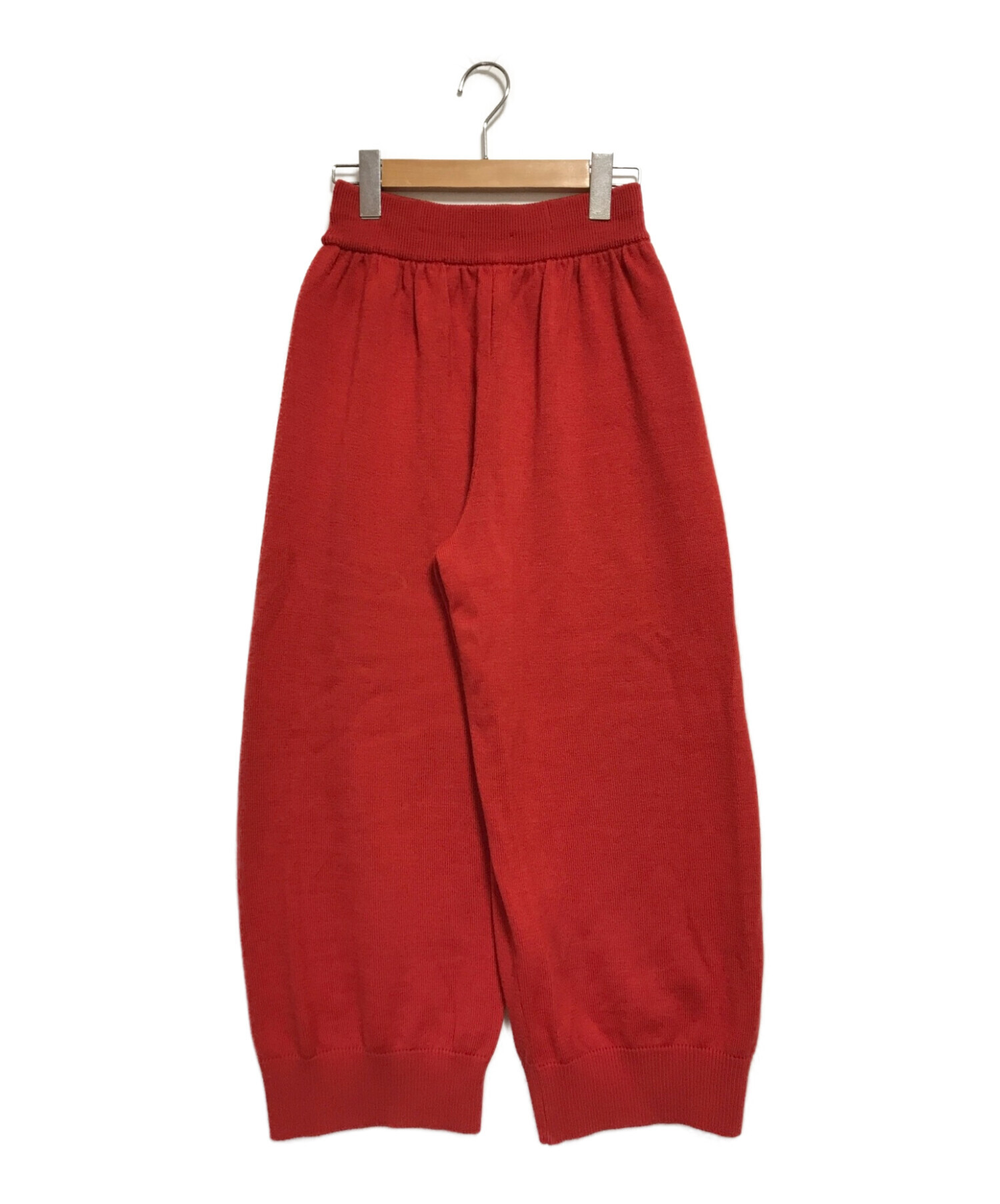 中古・古着通販】ISSEY MIYAKE (イッセイミヤケ) ニットパンツ レッド 