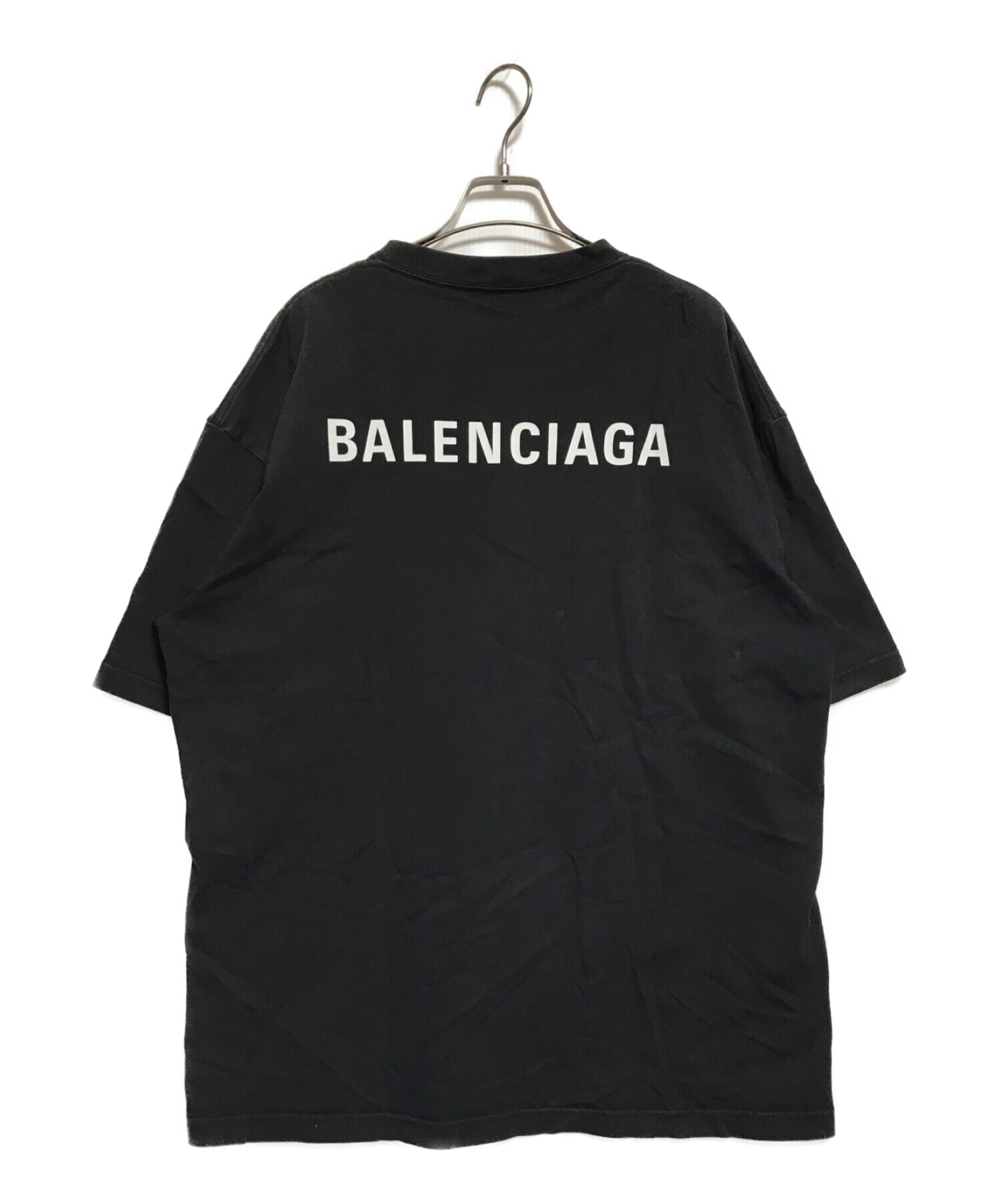 BALENCIAGA (バレンシアガ) ロゴプリントTシャツ ブラック サイズ:S