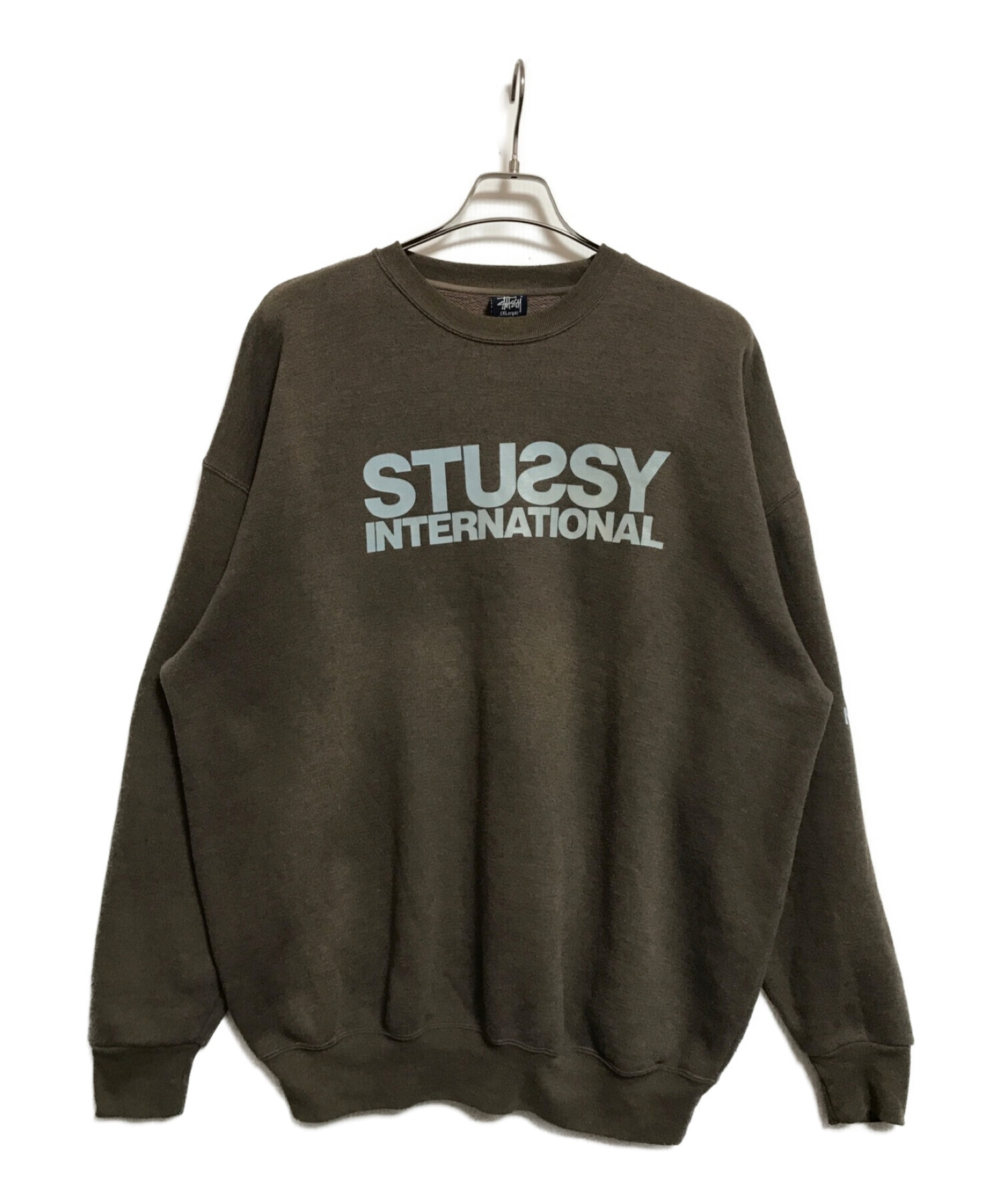 stussy (ステューシー) 90‘Sクルーネックスウェット ブラウン サイズ:XL