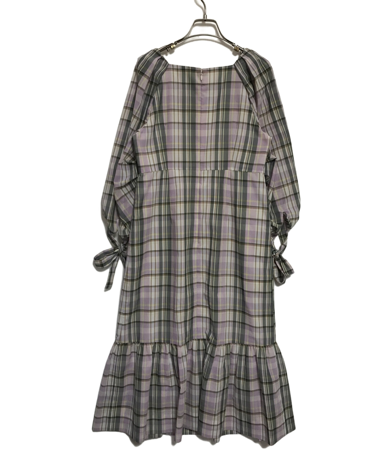 Diagram ダイアグラム　ティアードチェック　ワンピース　36 金ボタン diagramのチェックワンピース