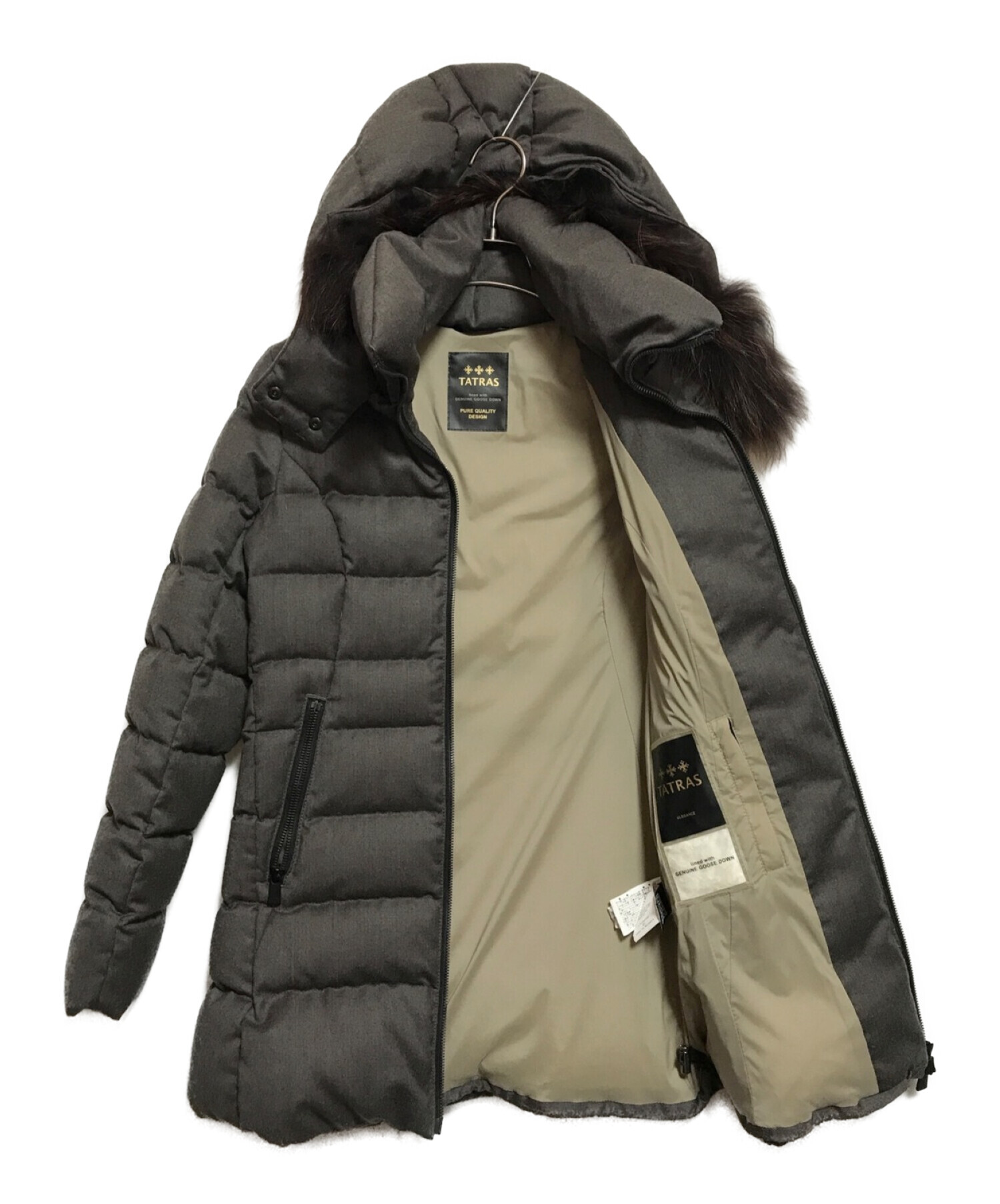 中古・古着通販】TATRAS (タトラス) ダウンコート グレー サイズ:01 