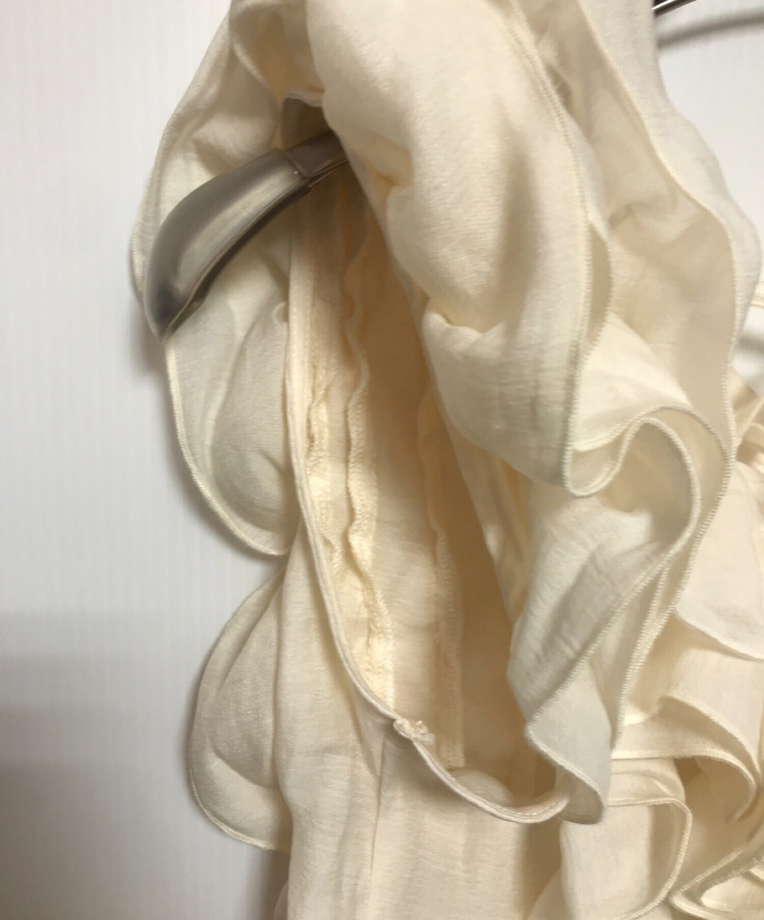 中古・古着通販】mistreass (ミストレアス) Back Lace-Up Frill Blouse 