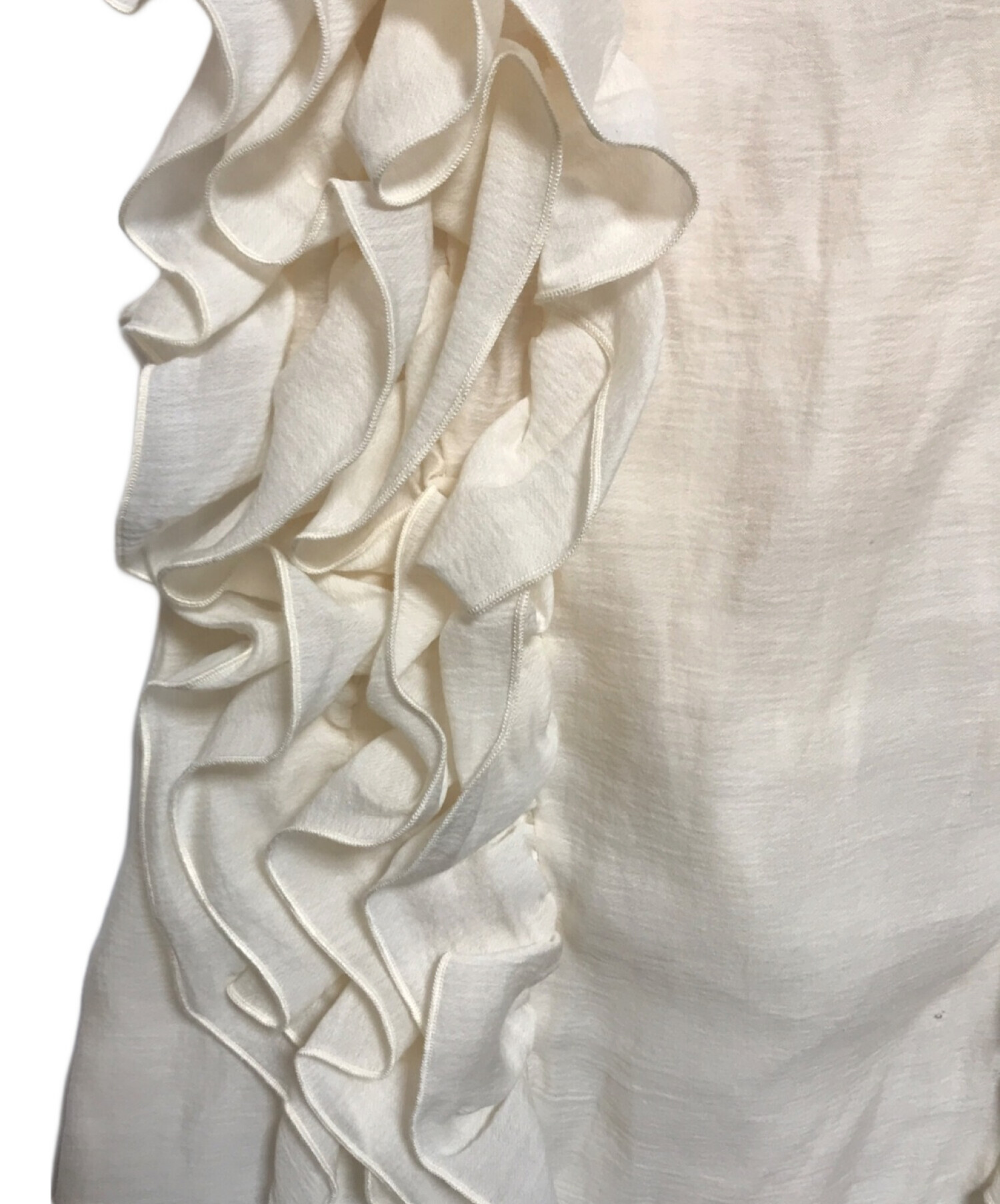 中古・古着通販】mistreass (ミストレアス) Back Lace-Up Frill Blouse 