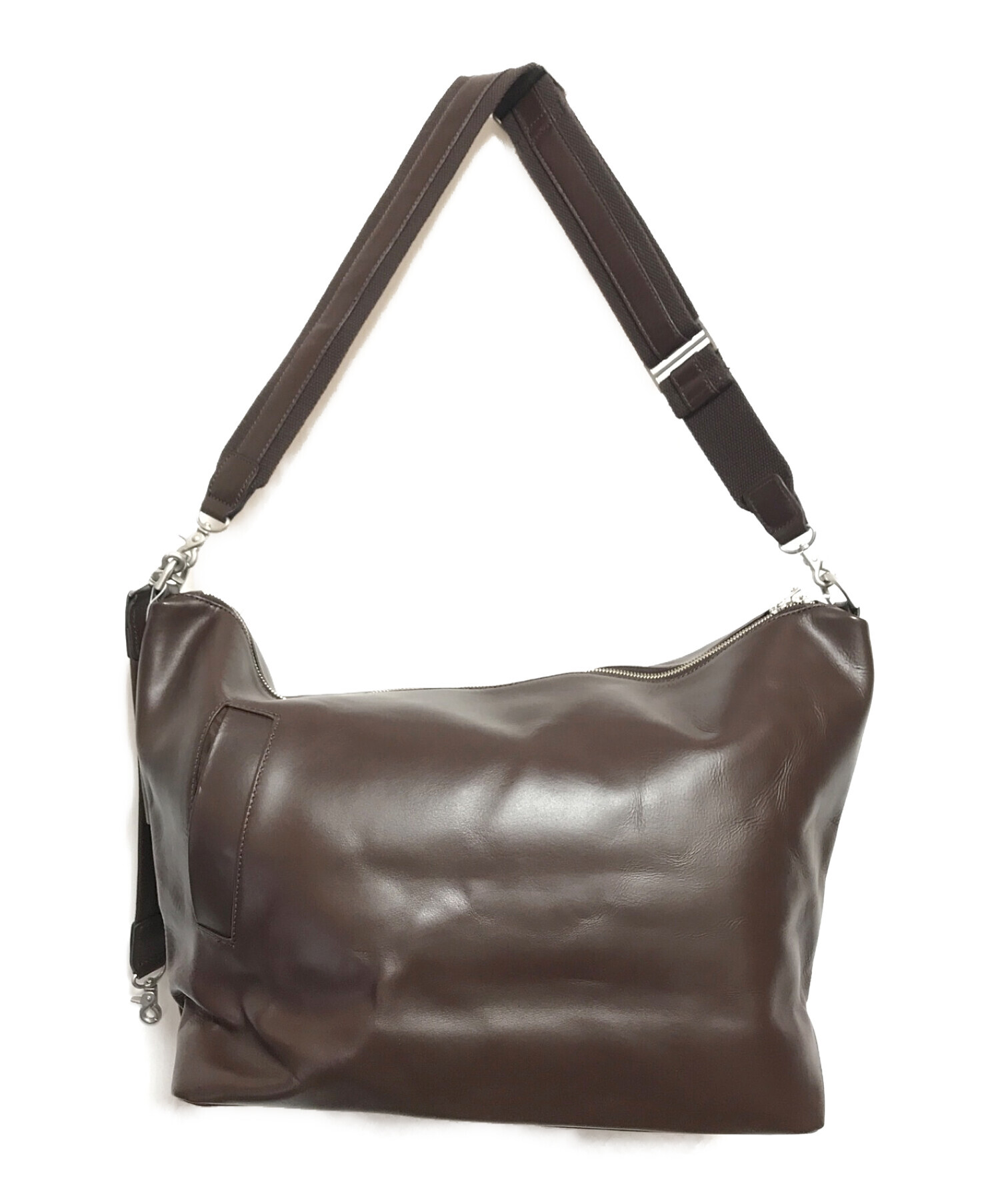 STUDIOUS　シャイニーレザーエディターズバッグ　ステュディオス　2Way STUDIOUS シャイニー レザー エディターズ バッグ STUDIOUS シャイニー