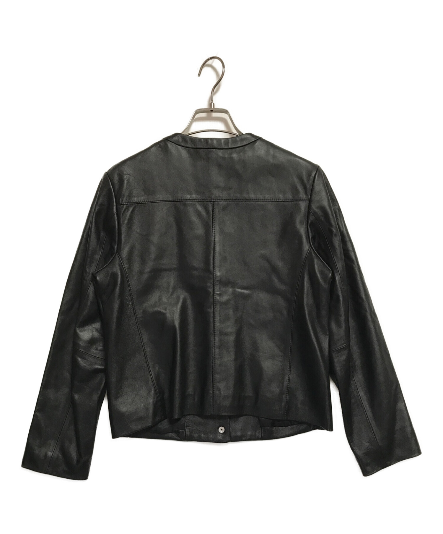 中古・古着通販】23区 (ニジュウサンク) シープレザーノーカラー 