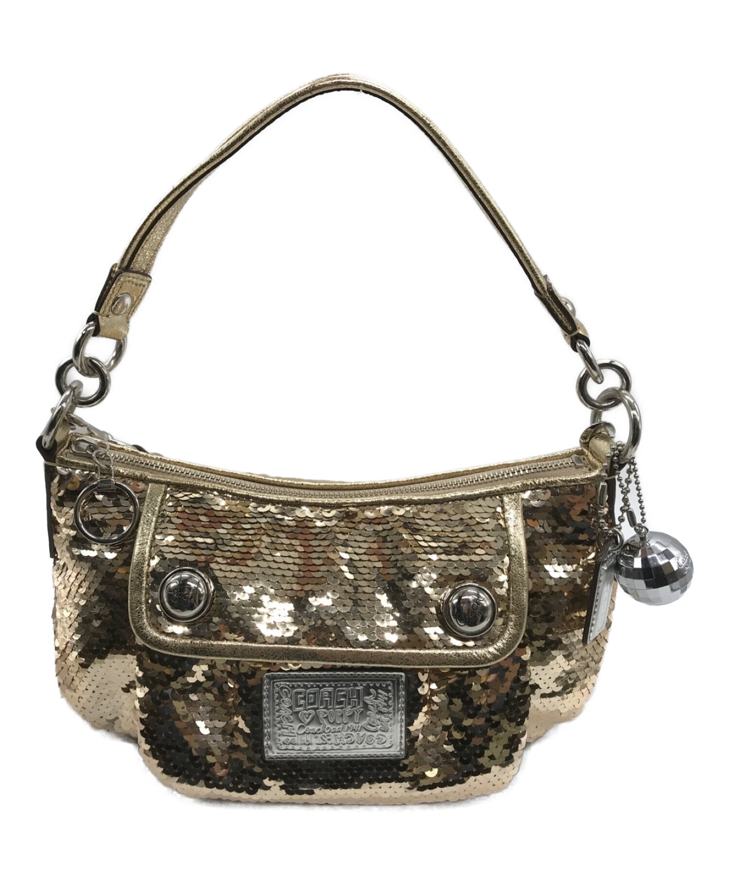 中古・古着通販】COACH (コーチ) 2WAYスパンコールショルダーバッグ 