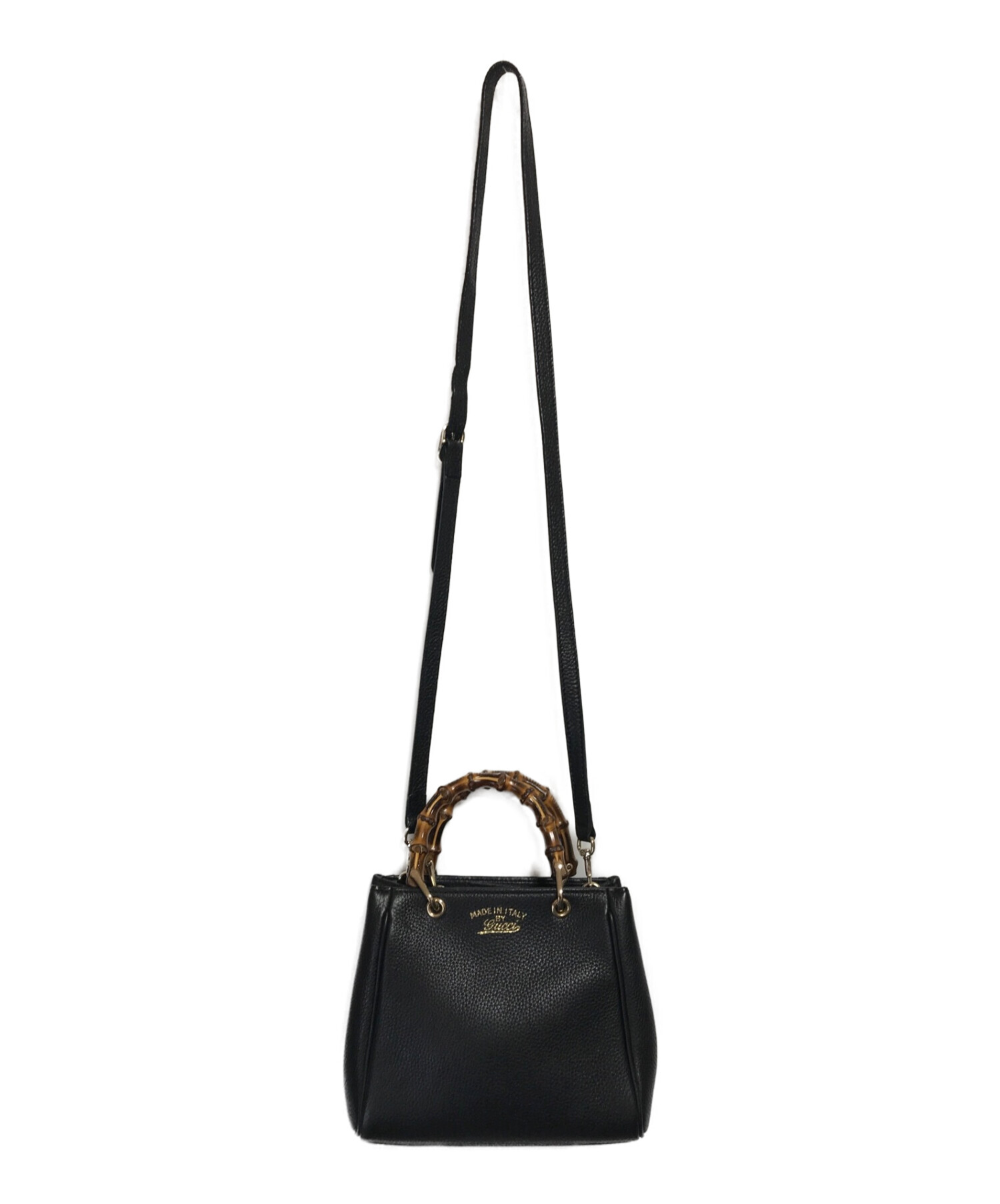 中古・古着通販】GUCCI (グッチ) バンブー ショッパーミニ ブラック 