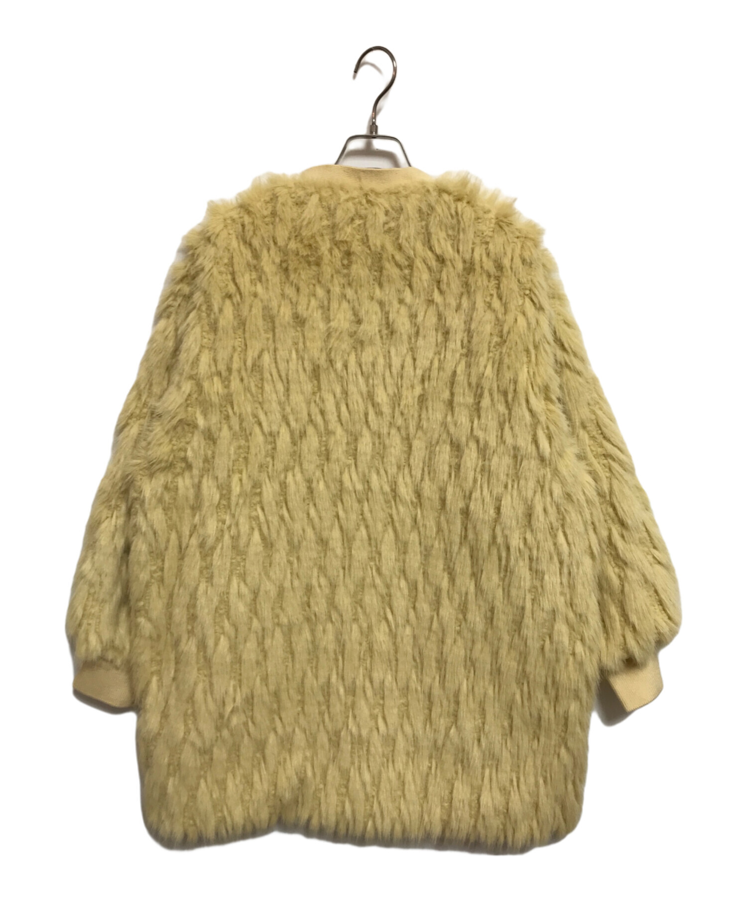 中古・古着通販】THINK FUR (シンクファー) Fur×Knit Medium Cardigan 