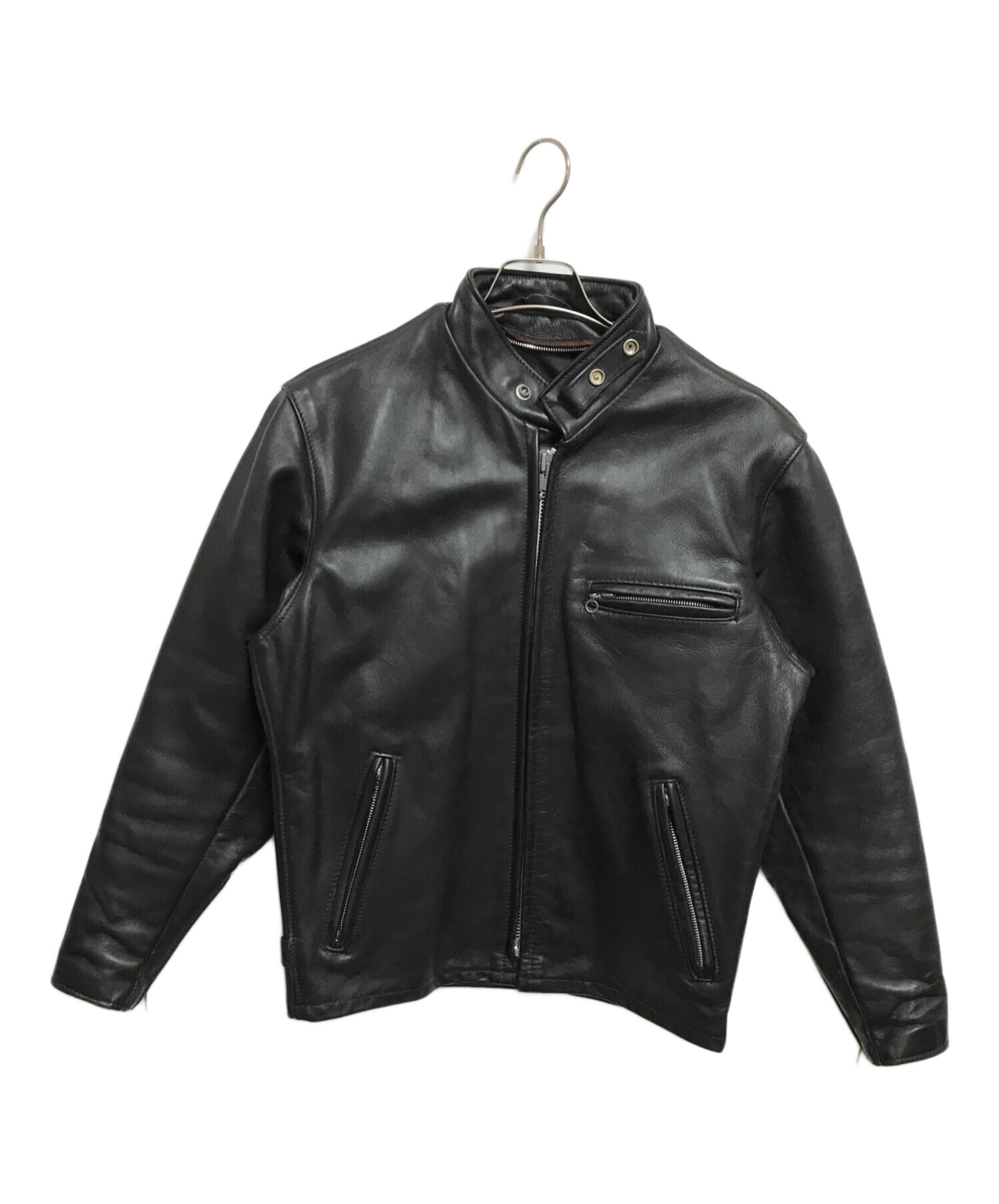 Schott レザージャケット 38 LONG 黒 楽天市場】Schott ショット LEATHER FULL ZIP PARKA レザー フルジップ