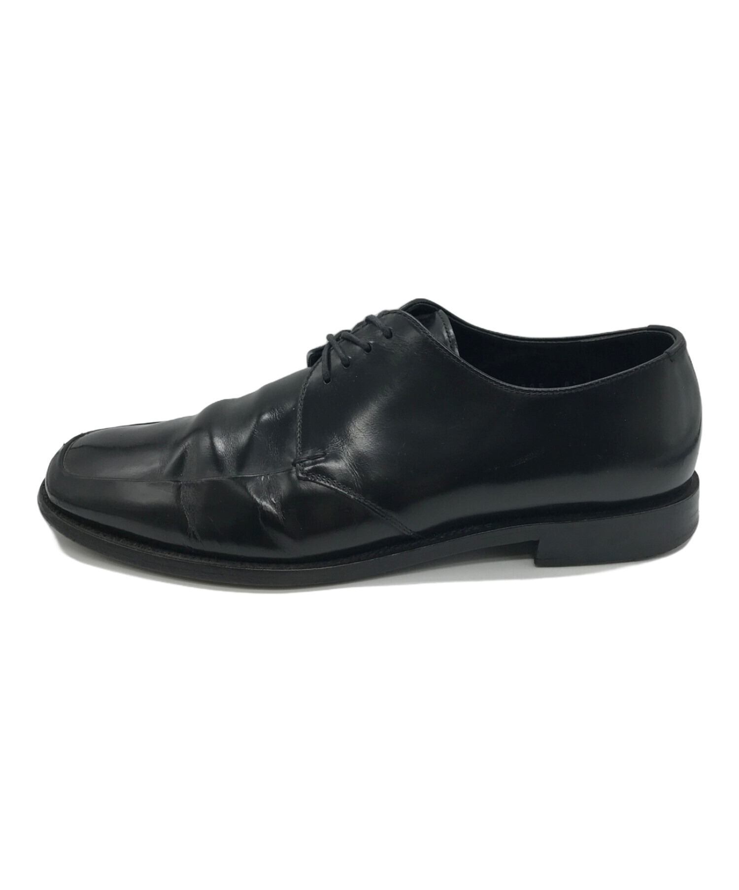 中古・古着通販】PRADA (プラダ) レザーシューズ ブラック サイズ:8 1 