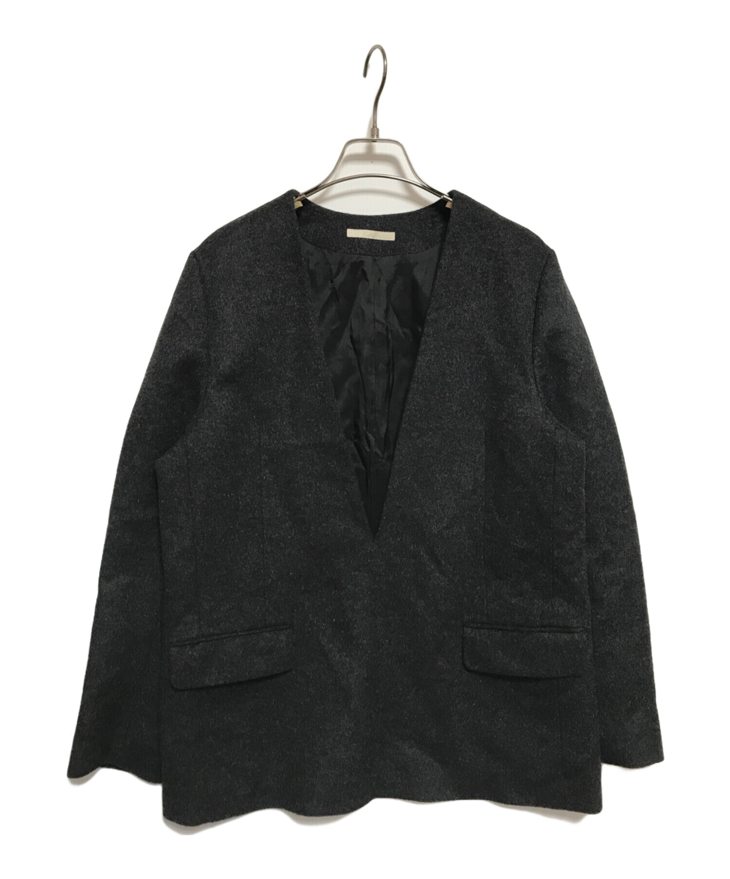 中古・古着通販】Plage (プラージュ) WO V-Neck ブラウス グレー  