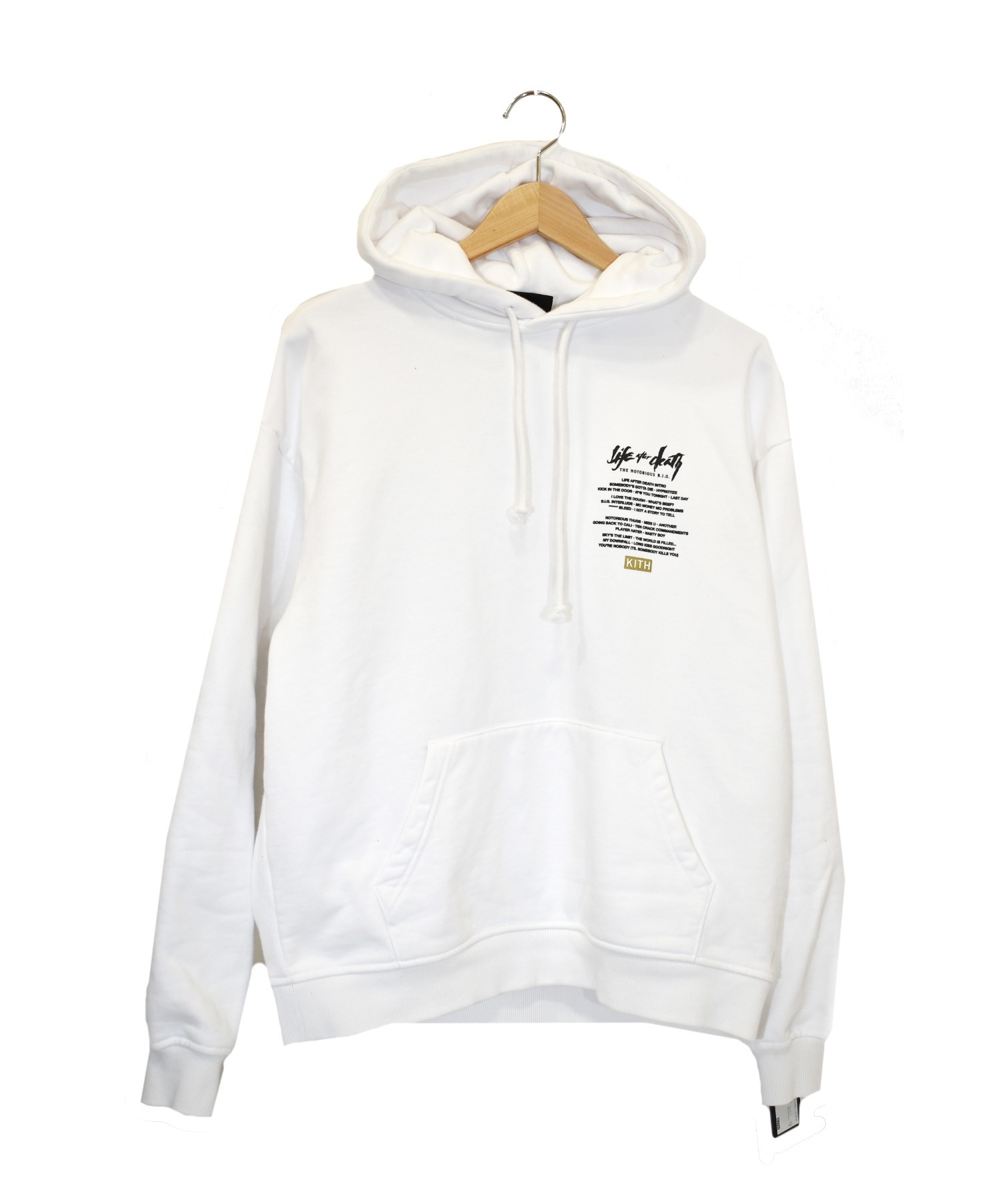KITH × The Notorious B.I.G. (キス×ノトーリアスビッグ) プルオーバーパーカー ホワイト サイズ:M Life After  Death Hoodie