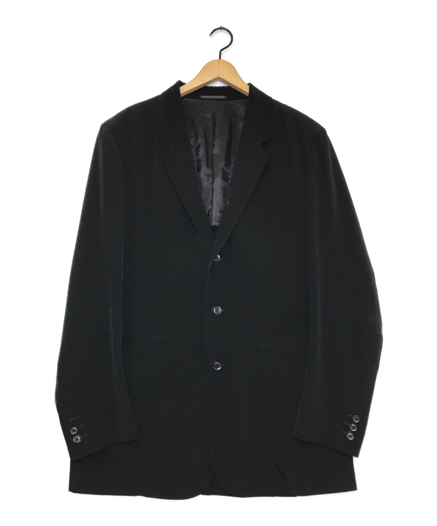 Yohji Yamamoto pour homme ヨウジヤマモトプールオム LOOKジャケット ブラック サイズ:3