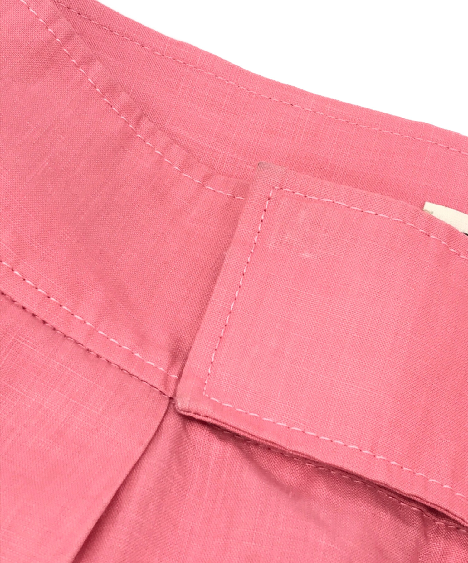 INSCRIRE (アンスクリア) Linen Coating Pegtop Pants ピンク サイズ:36