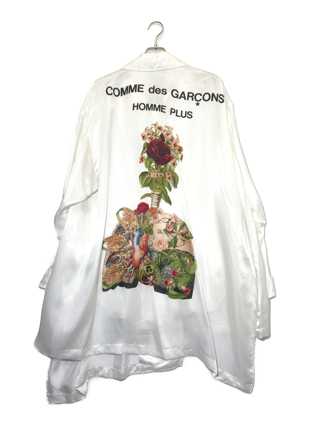COMME des GARCONS HOMME PLUS (コムデギャルソンオムプリュス)) ネジレ背面プリントジャケット ホワイト サイズ:M
