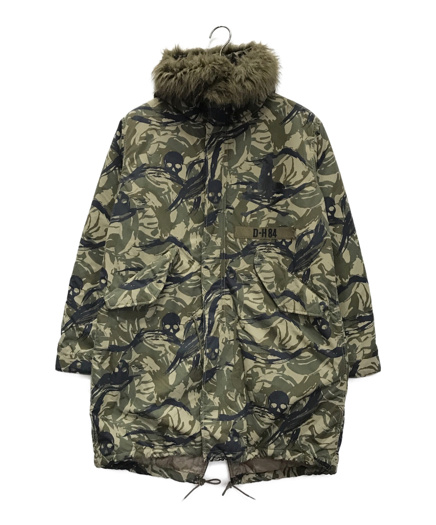 ヒステリックグラマー D-H84 迷彩柄 フード付きモッズコート