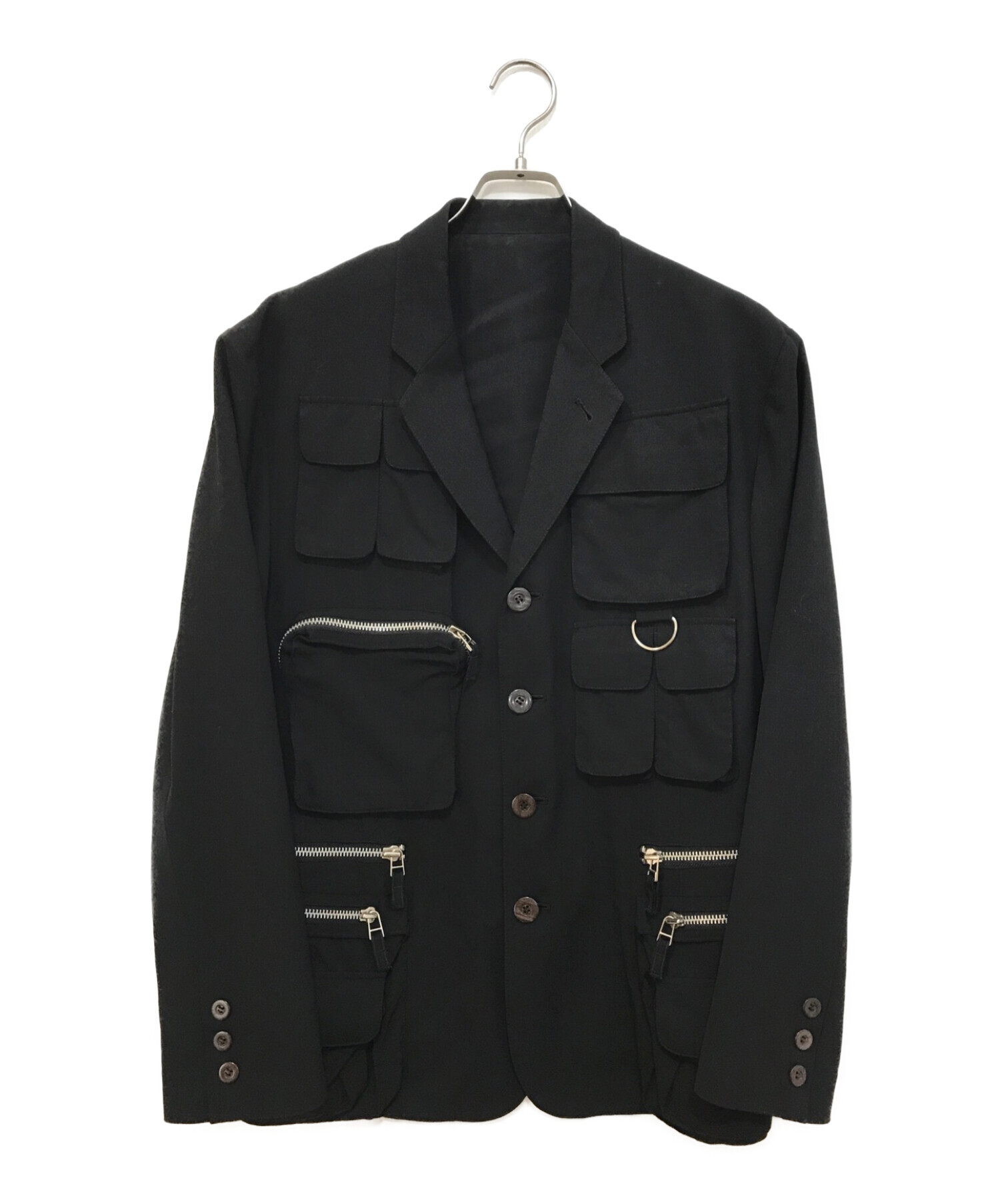 Jean Paul GAULTIER HOMME (ジャンポールゴルチェオム) マルチポケットジップデザインジャケット ブラック サイズ:48