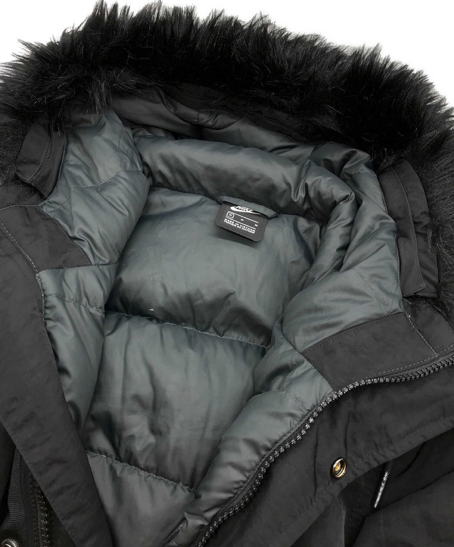 中古・古着通販】NIKE (ナイキ) FILL DOWN HOODIE PARKA ブラック  
