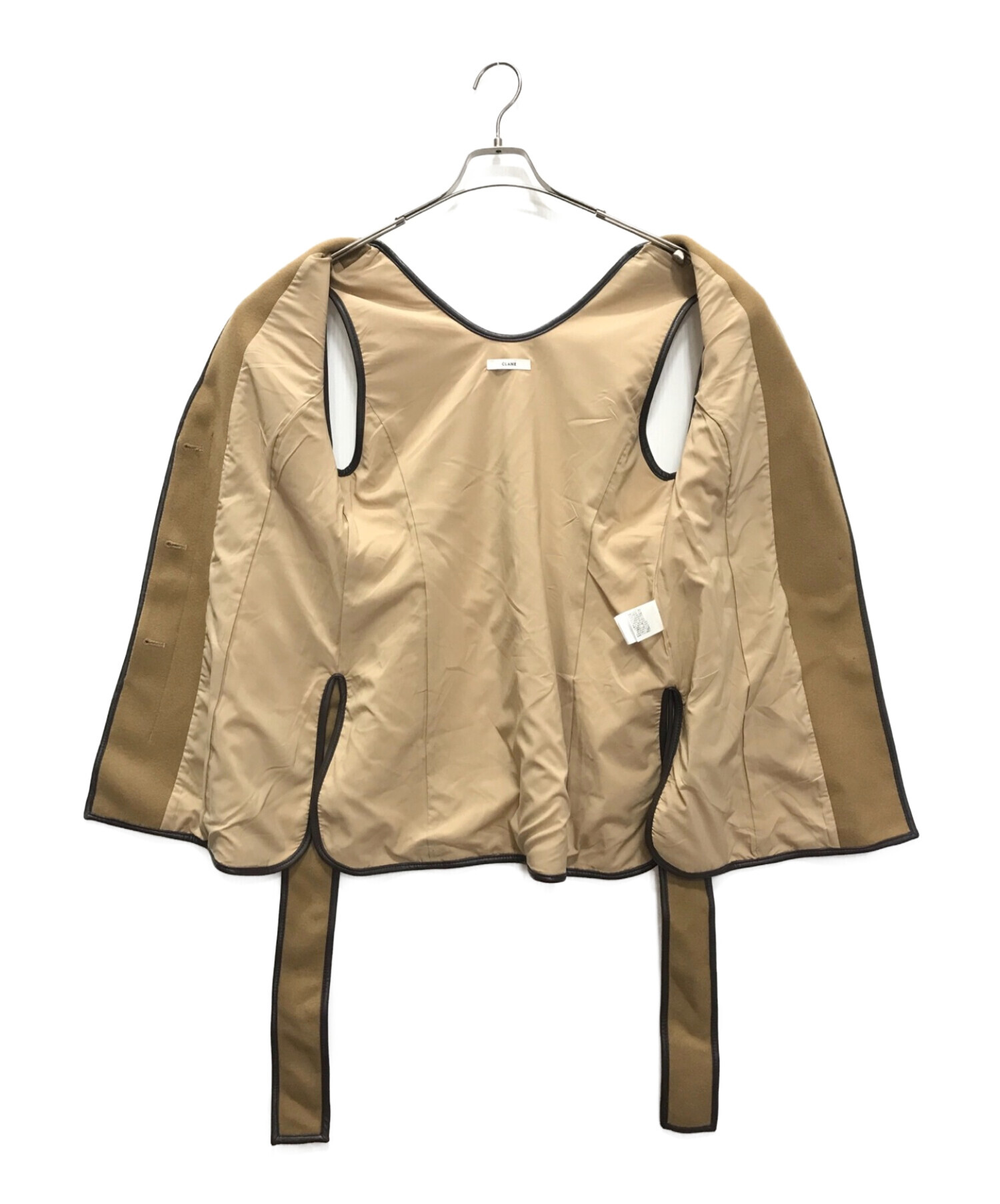 中古・古着通販】CLANE (クラネ) PIPING GILLET BUSTIER ブラウン 