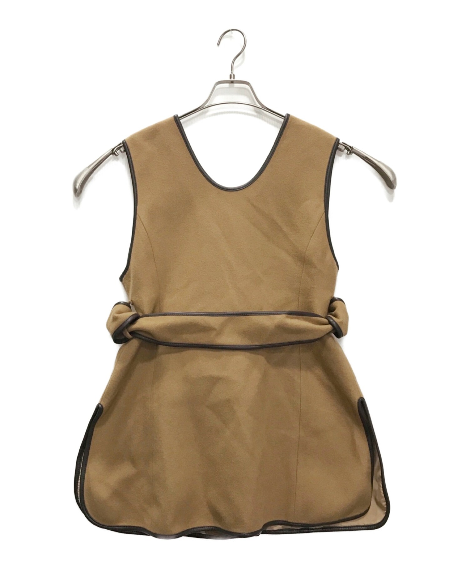 中古・古着通販】CLANE (クラネ) PIPING GILLET BUSTIER ブラウン 