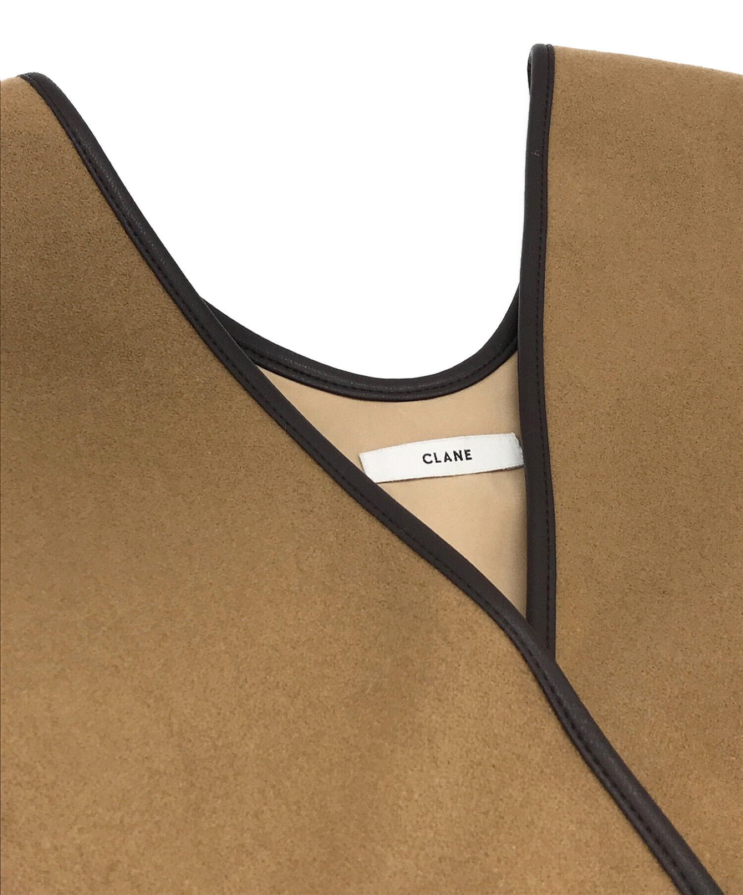 中古・古着通販】CLANE (クラネ) PIPING GILLET BUSTIER ブラウン 