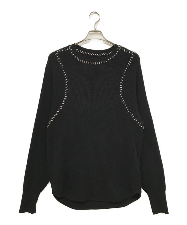 中古・古着通販】soduk (スドーク) thermal knit pullover ブラック  