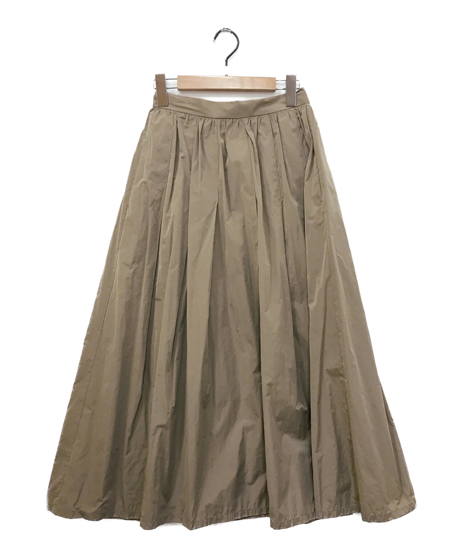 IENA (イエナ) シャンブレーカラータックギャザースカート ブラウン サイズ:34 未使用品