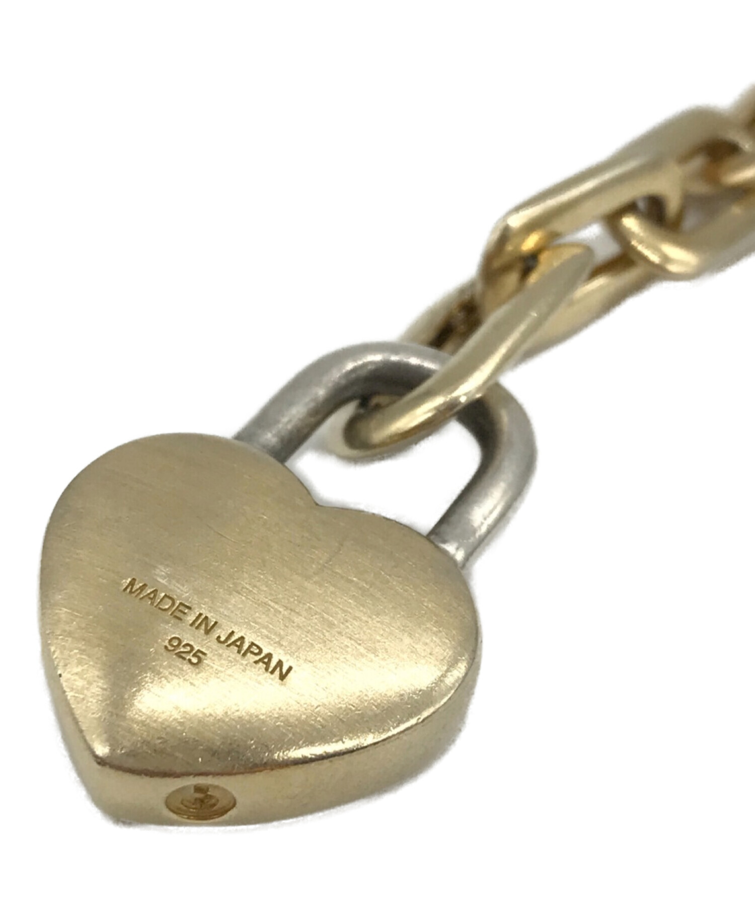 AMBUSH (アンブッシュ) SMALL HEART PADLOCK CHAIN BRACELET ゴールド サイズ:下記参照