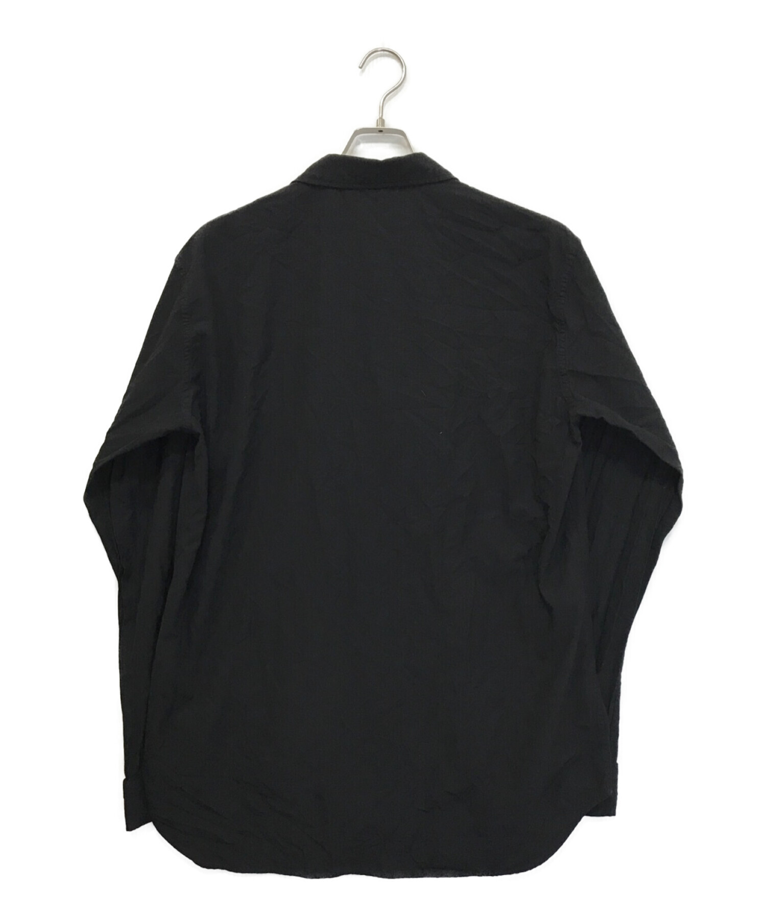 COMME des GARCONS HOMME DEUX (コムデギャルソン オム ドゥ) 製品染スナップシャツ ブラック サイズ:XL
